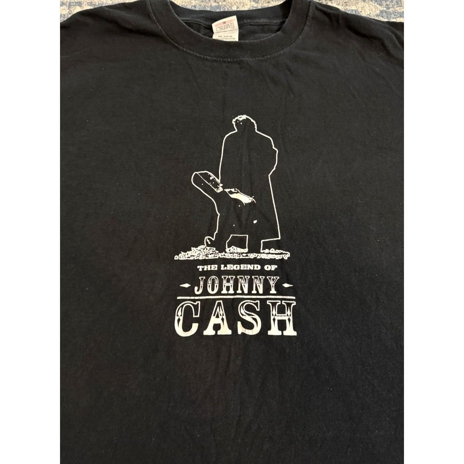 Anvil VINTAGE Johnny Cash T Shirt XL Black 90s Y2K Shot A Man In Reno Just To Watch Him Die Men Size US XL / EU 56 / 4 - 2 Thumbnail