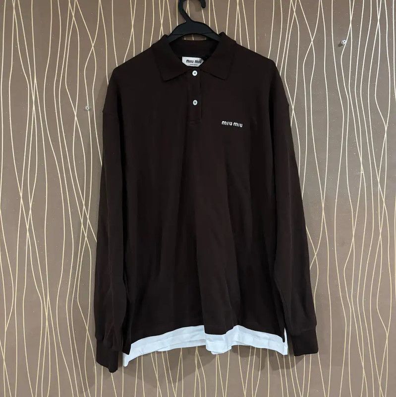 Miu Miu Miu Miu Brown Cotton Pullover Sweater for Women 0089 Size XS / US 0-2 / IT 36-38 - 1 Thumbnail