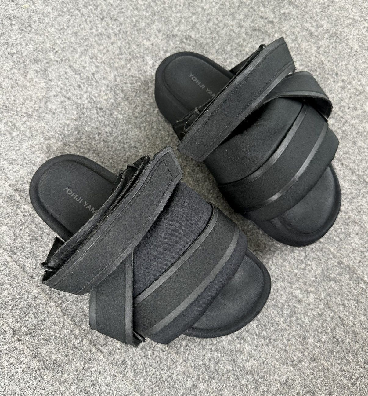 Y-3 × Yohji Yamamoto Y-3 Yohji Yamamoto Black Strapped Sandals Cloth Size US 6 / IT 36 - 4 Thumbnail