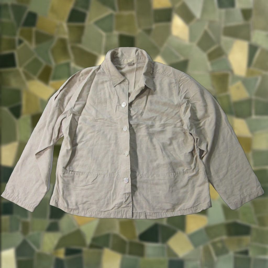 Vintage Linden Hill 100% Silk Beige Brown Button Down Pocket Tunic Blouse Shirt Women XL Size XL / US 12-14 / IT 48-50 - 1 Thumbnail