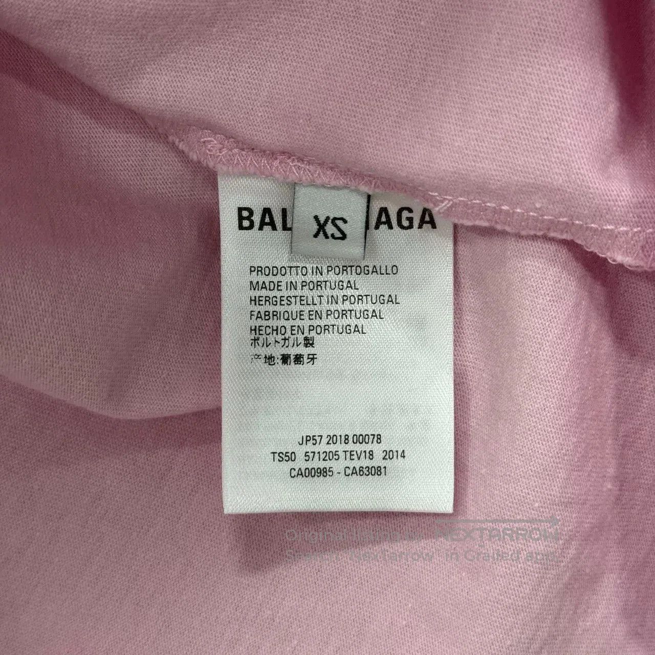 Balenciaga Balenciaga Pink Logo Short Sleeve XS. Size XS / US 0-2 / IT 36-38 - 5 Thumbnail