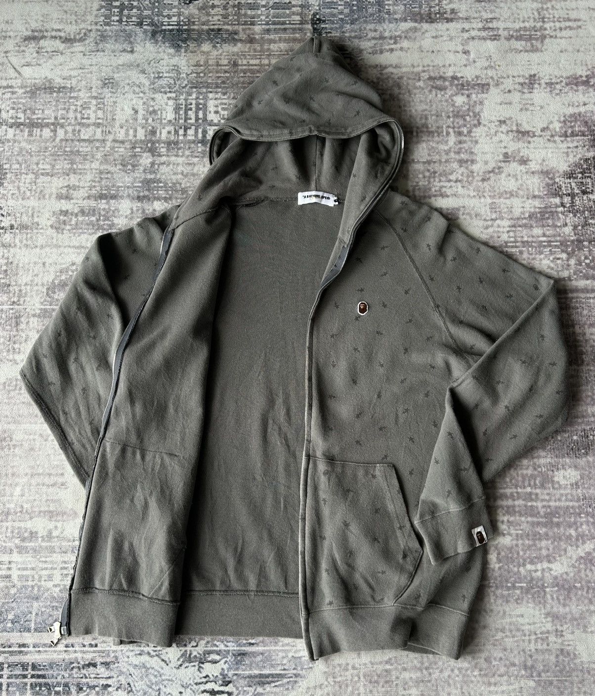 Bape Vintage Bapesta FullZip Monogram Hoodie Size US M / EU 48-50 / 2 - 7 Thumbnail