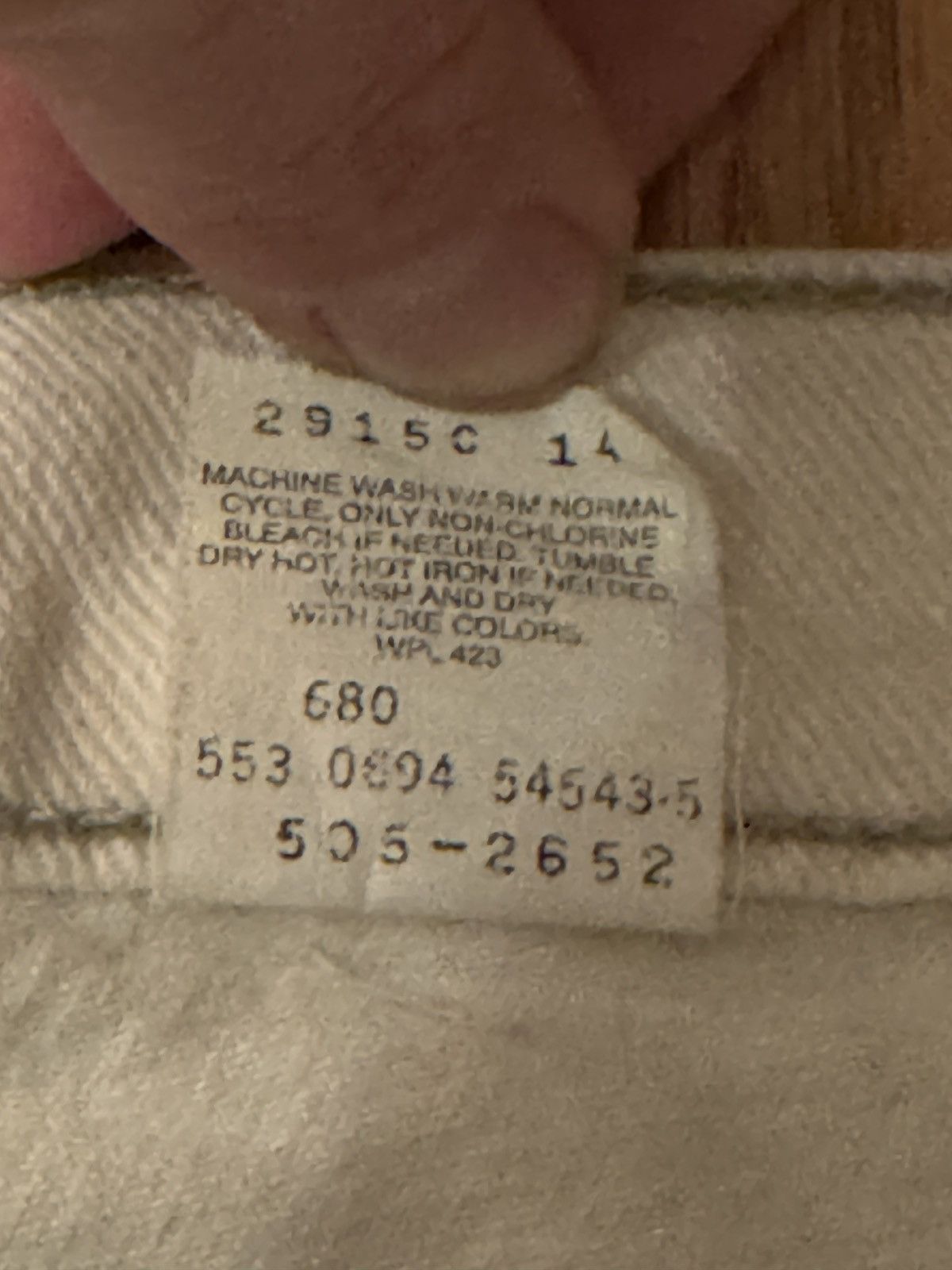 Levi's × Vintage Vintage blank tab Levi’s 550 white Size US 29 - 4 Thumbnail