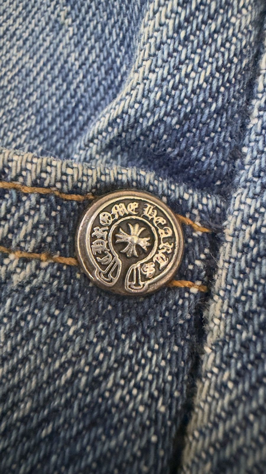 Chrome Hearts SUPER RARE! Chrome Hearts Levi's 517 Black Cross Patch Jeans Size US 33 - 6 Thumbnail