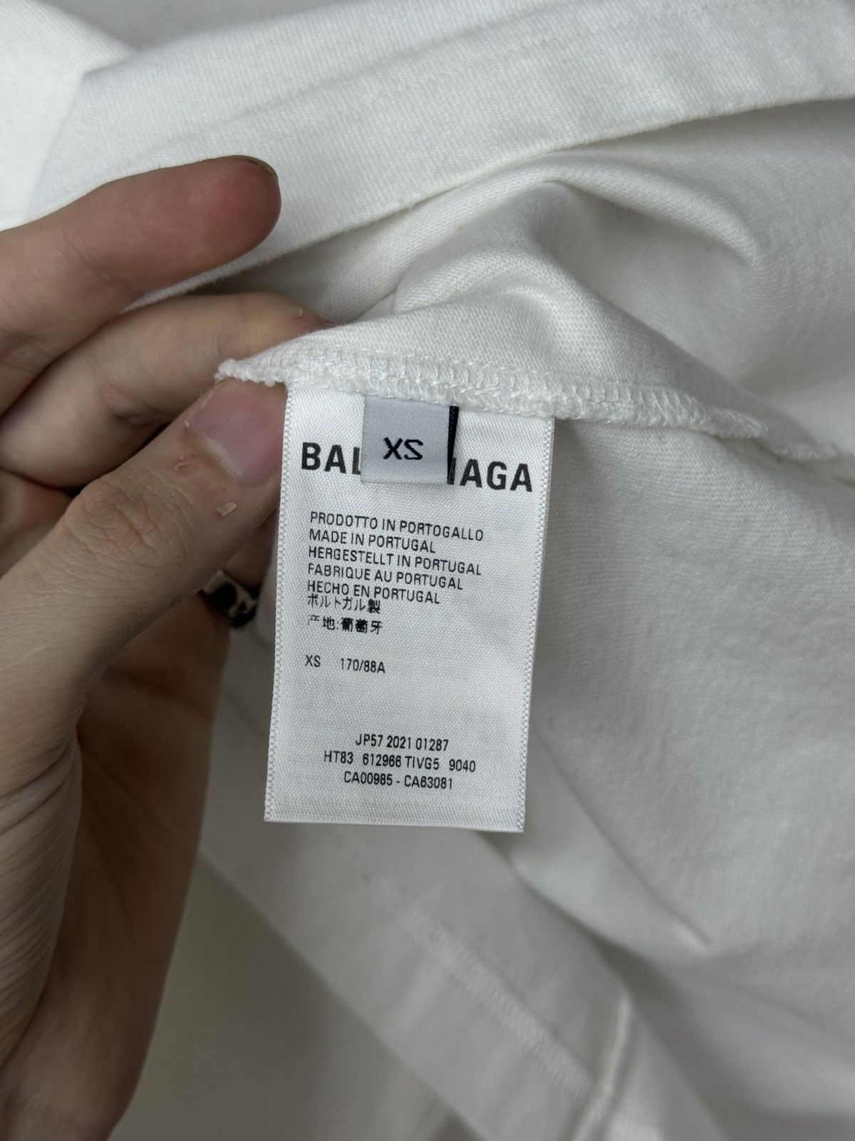 Balenciaga Balenciaga White Tee Shirt Back Logo $695 Retail Size XS Size US XS / EU 42 / 0 - 10 Thumbnail