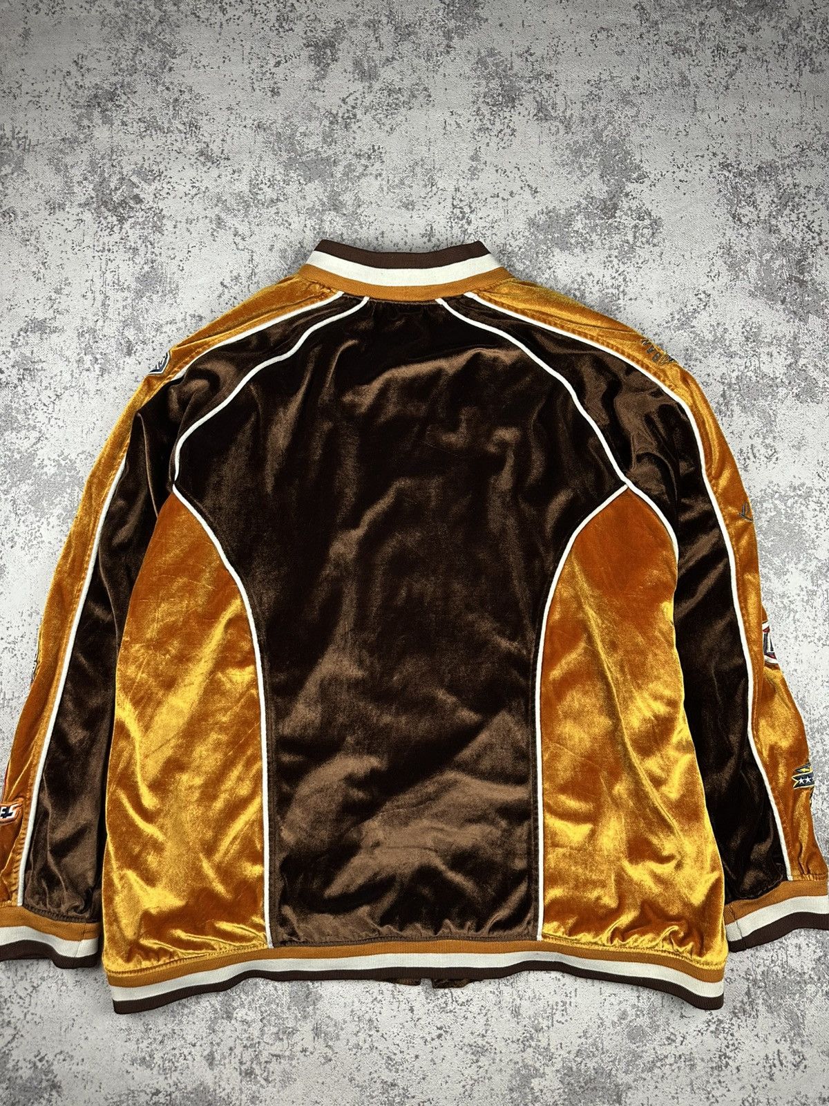 NBA Vintage Bomber NBA Team Patch Velvet Jacket 3XL Retro Size US XXL / EU 58 / 5 - 16 Thumbnail