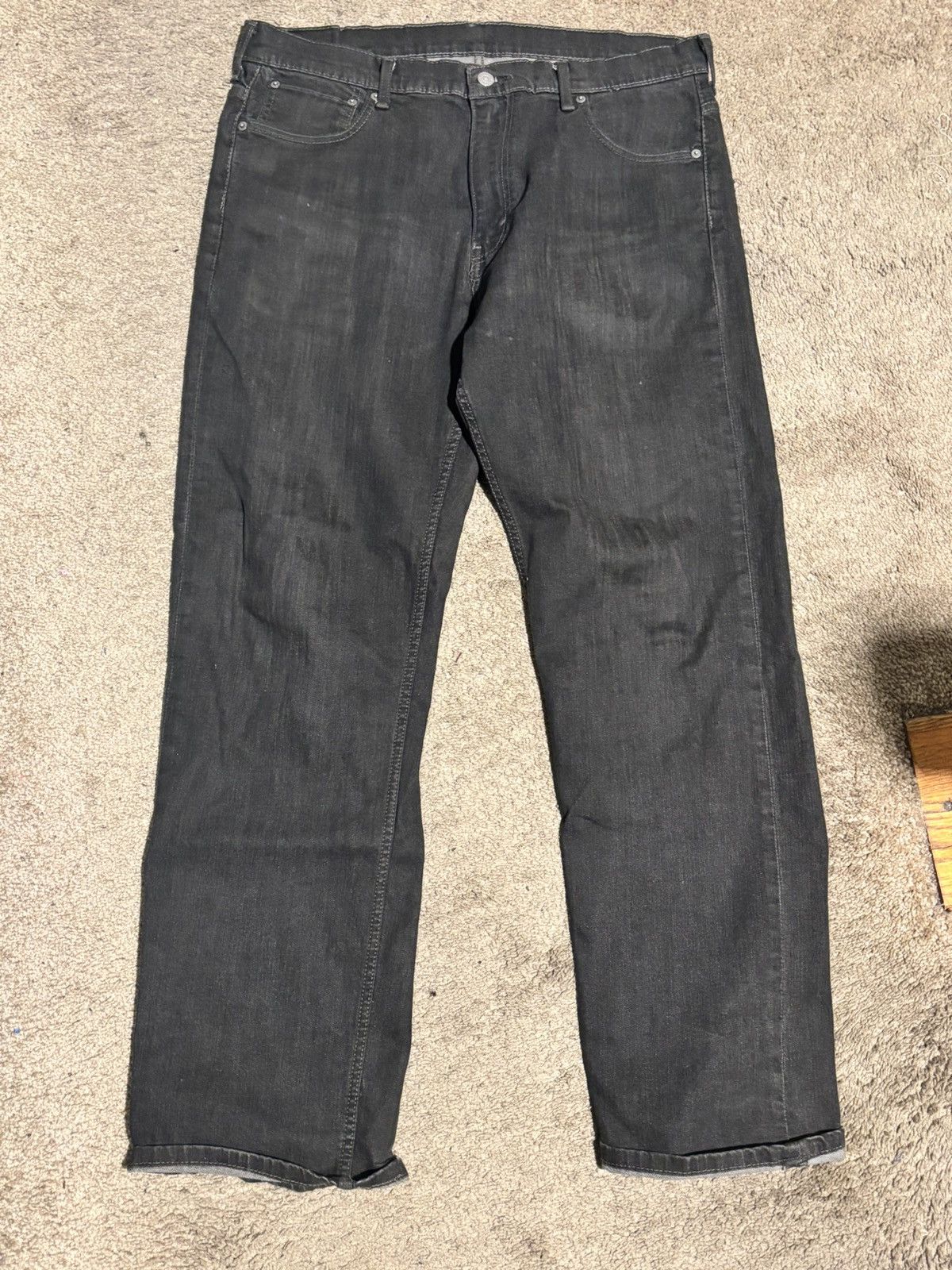 Levi's Vintage Clothing Levi’s 569 Faded Dark Wash Jeans – Straight Fit – 36x34 Size US 36 / EU 52 - 8 Thumbnail