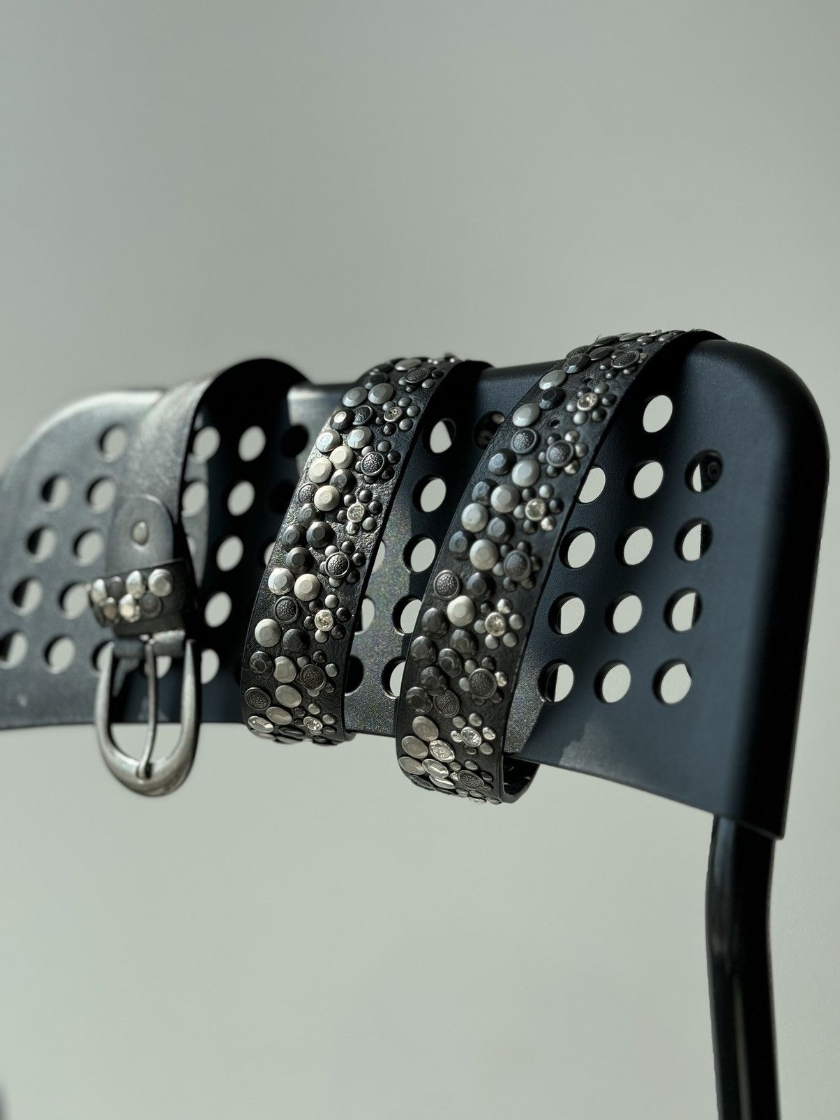 Hysteric Glamour × Japanese Brand Vintage Belts Y2K Rhinestones Punk leather belt Japanese Size ONE SIZE - 8 Thumbnail