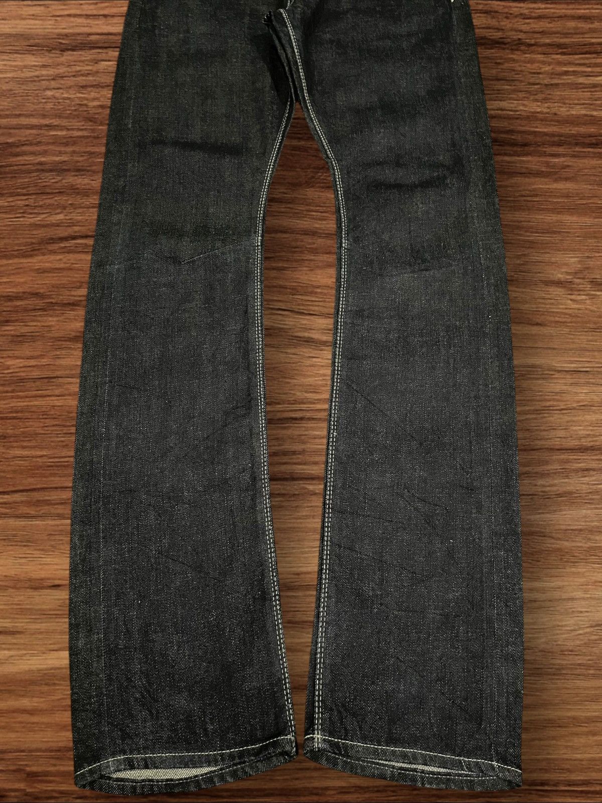 GOSTAR DE FUGA × If Six Was Nine × Le Grande Bleu (L.G.B.) Japanese Gostar De Fuga Dark Washed Selvedge Button Fly Jean Size US 32 / EU 48 - 13 Thumbnail
