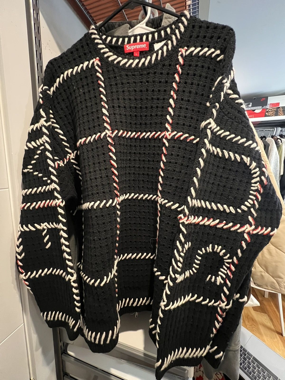 Supreme Supreme quilt stitch sweater SS23 sz L Size US L / EU 52-54 / 3 - 1 Thumbnail