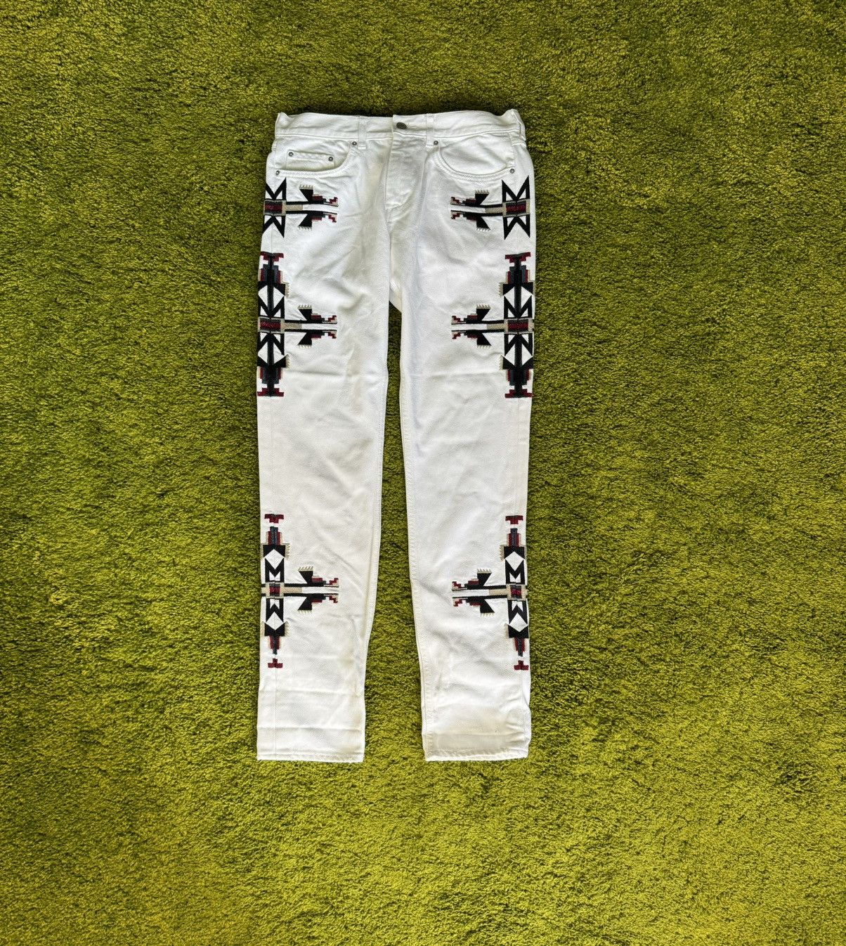 Designer × Isabel Marant × Isabel Marant Etoile Isabel Marant x H&M emborised Aztec Navajo pattern jeans Size US 31 - 1 Thumbnail