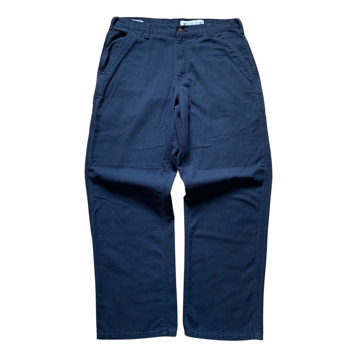Carhartt Vintage Carhartt Navy Carpenter Dungaree Fit Pants 34x30 Size US 34 / EU 50 - 1 Thumbnail