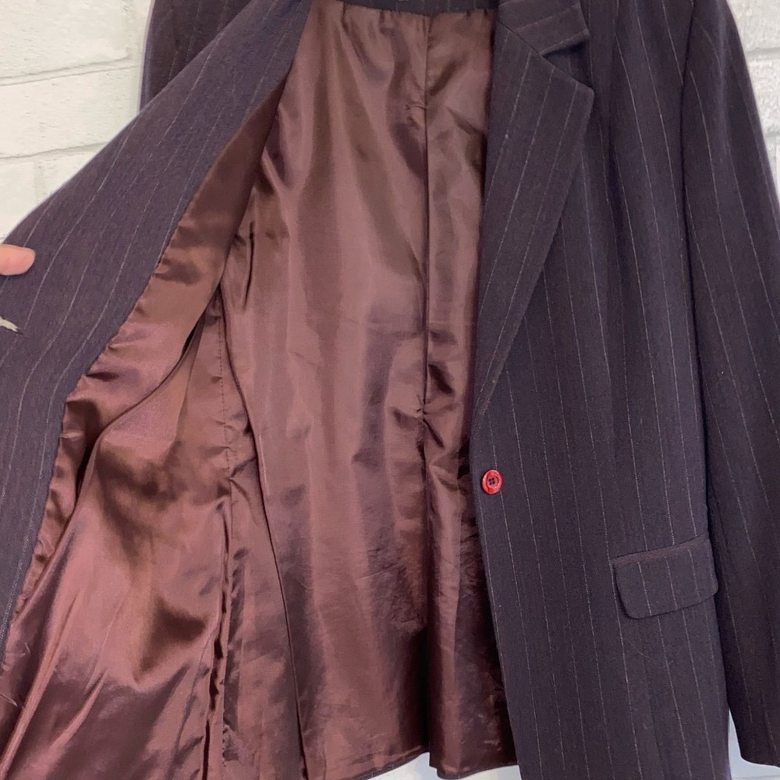 Wolford WOLFORD Germany $700 Burg Pinstripe Women’s Blazer EU40 US 6 Size M / US 6-8 / IT 42-44 - 8 Thumbnail