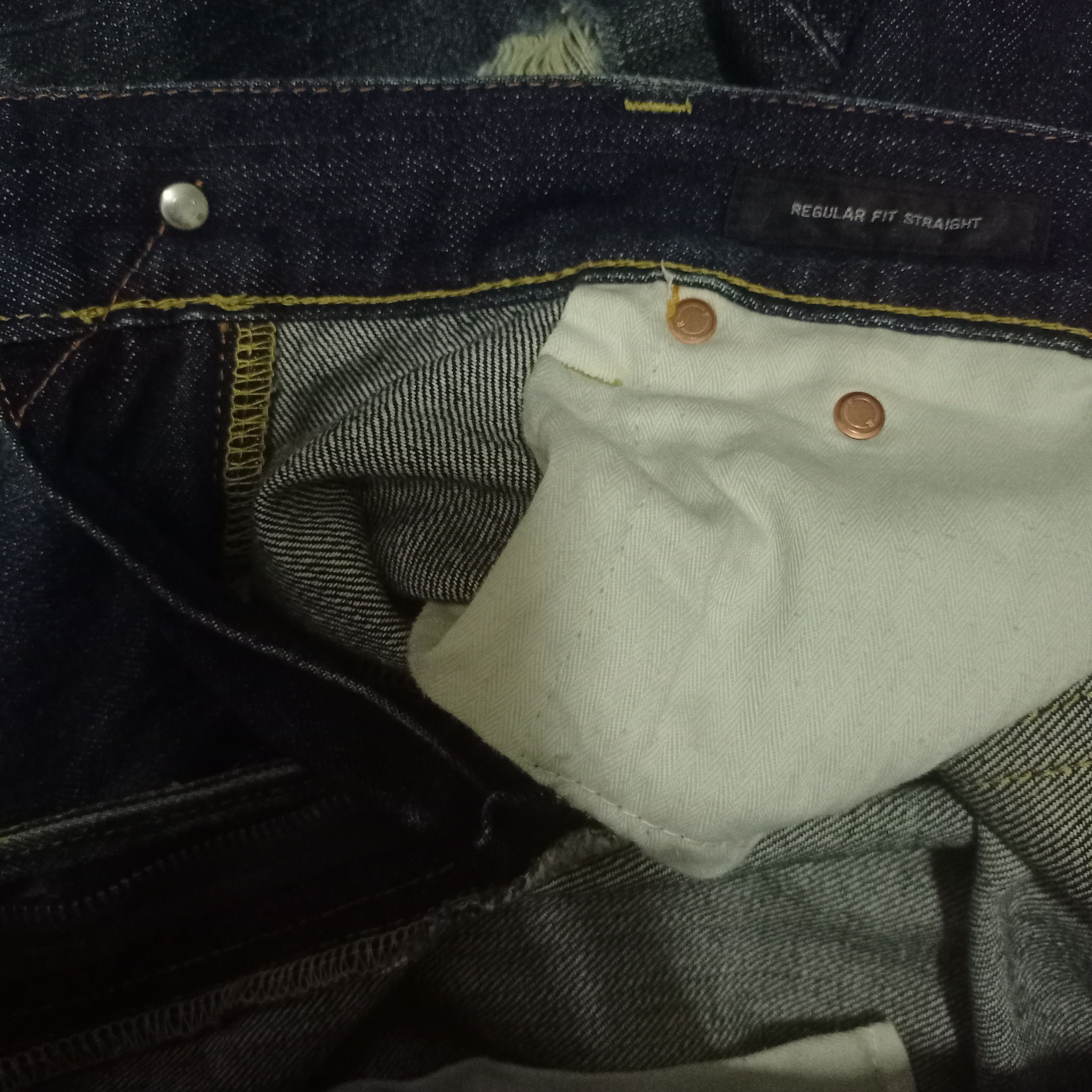 Uniqlo Vintage Japanese Uniqlo Selvedge Distressed Baggy Jeans Size US 34 / EU 50 - 11 Thumbnail