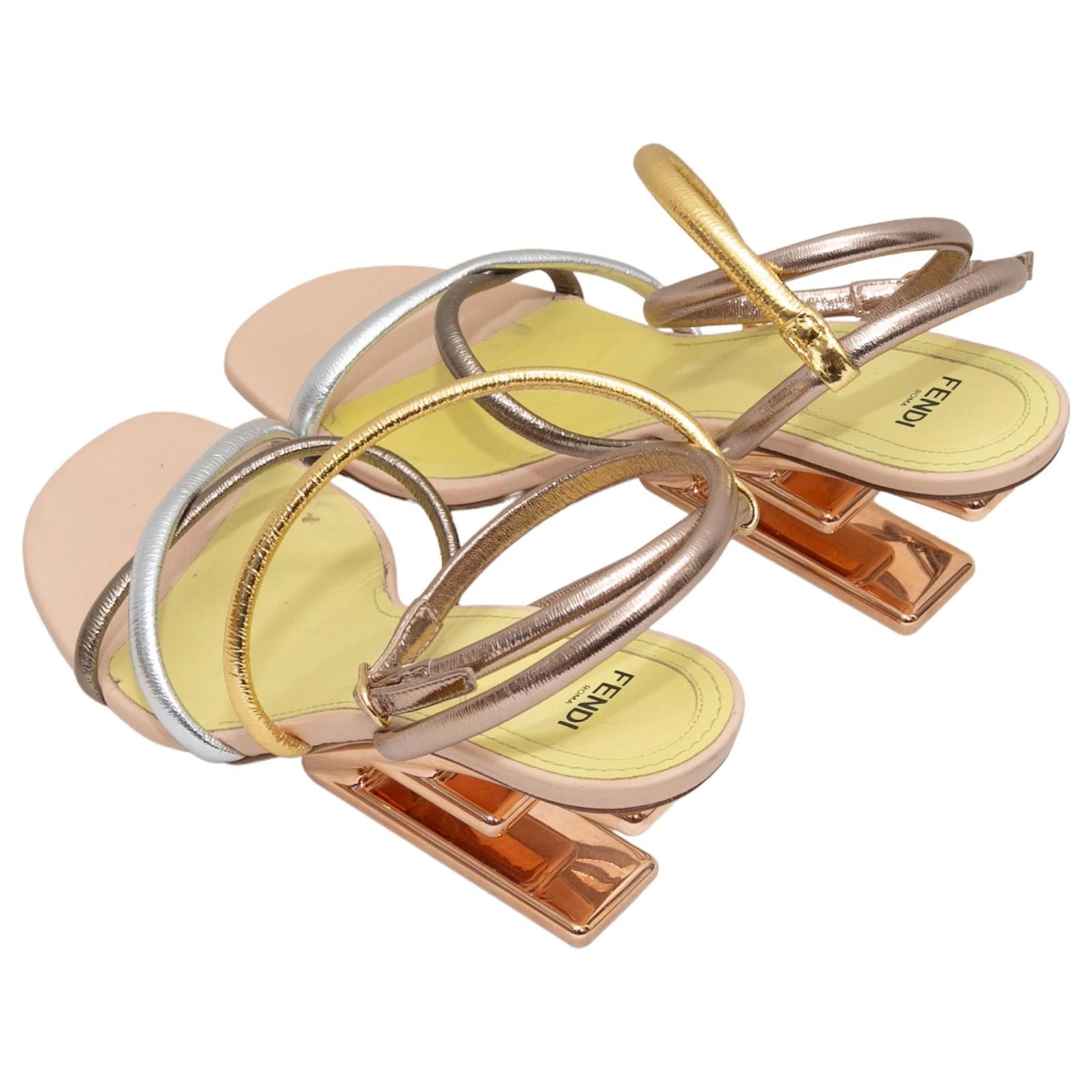 Fendi o1loc1c0824 Sandal in Golden Size US 8 / IT 38 - 3 Thumbnail