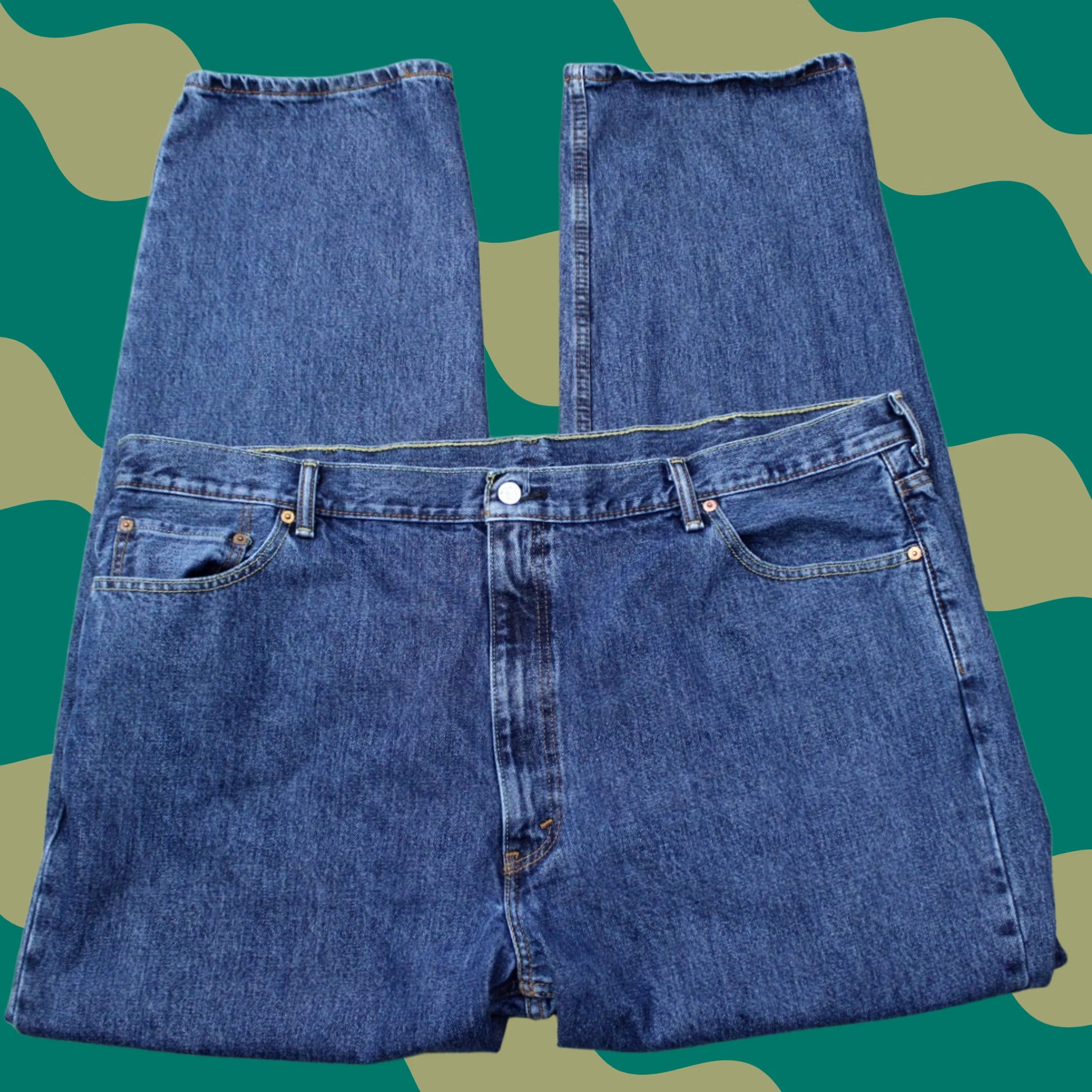 Levi's Levi's Jeans 550 Mens 48x34 Blue Relaxed 5-Pocket Denim Cotton Straight Vintage: No Size US 32 / EU 48 - 1 Thumbnail