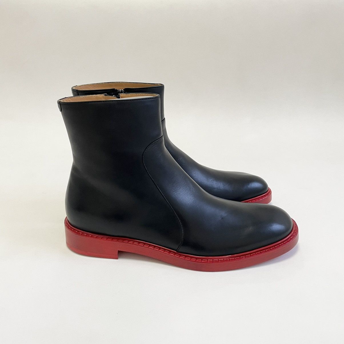 Maison Margiela A/W 16 ‘Painted Red Sole’ Black Boots Size US 13 / EU 46 - 6 Thumbnail