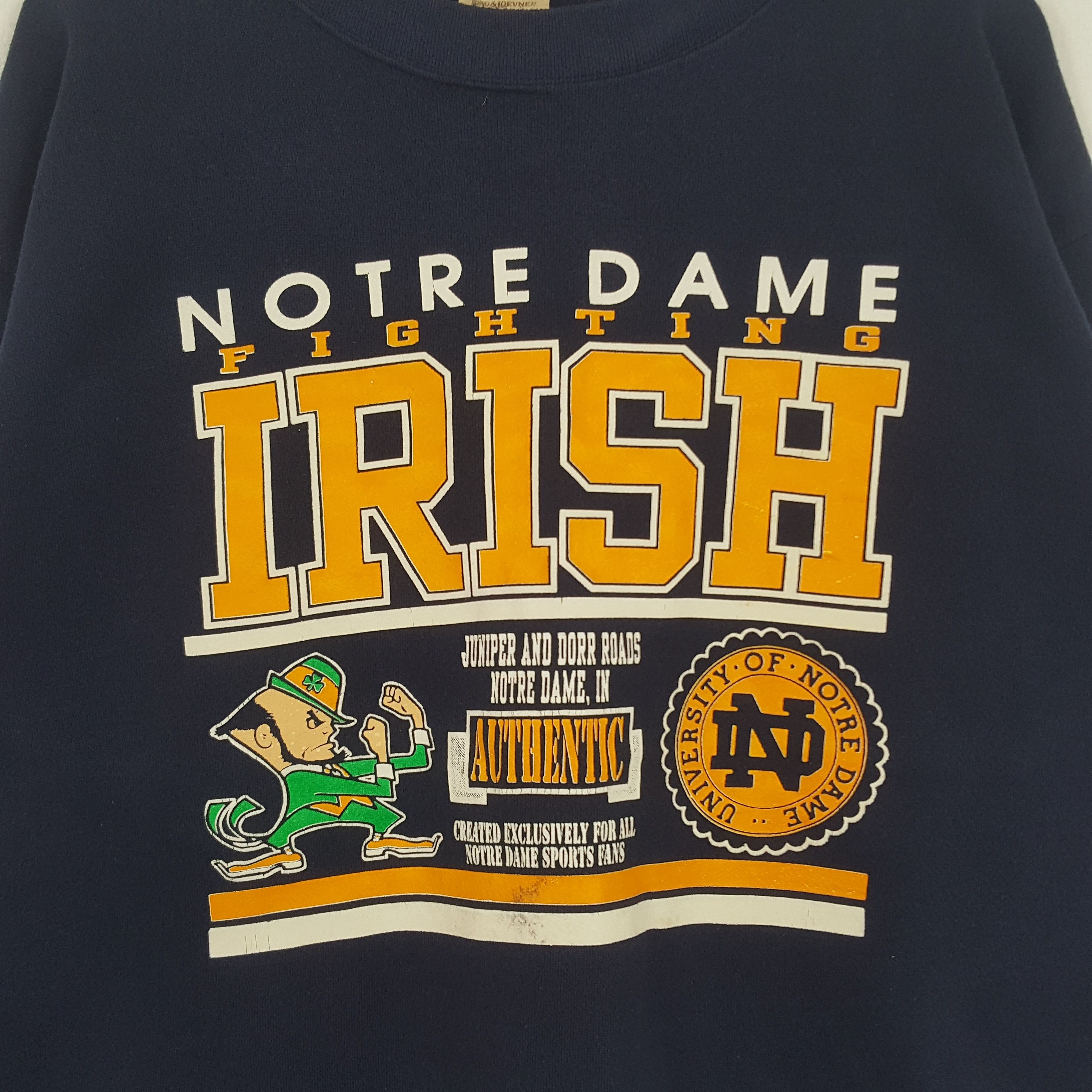 Vintage Vintage Notre Dame Fighting Irish University Sweatshirt Size US L / EU 52-54 / 3 - 2 Thumbnail