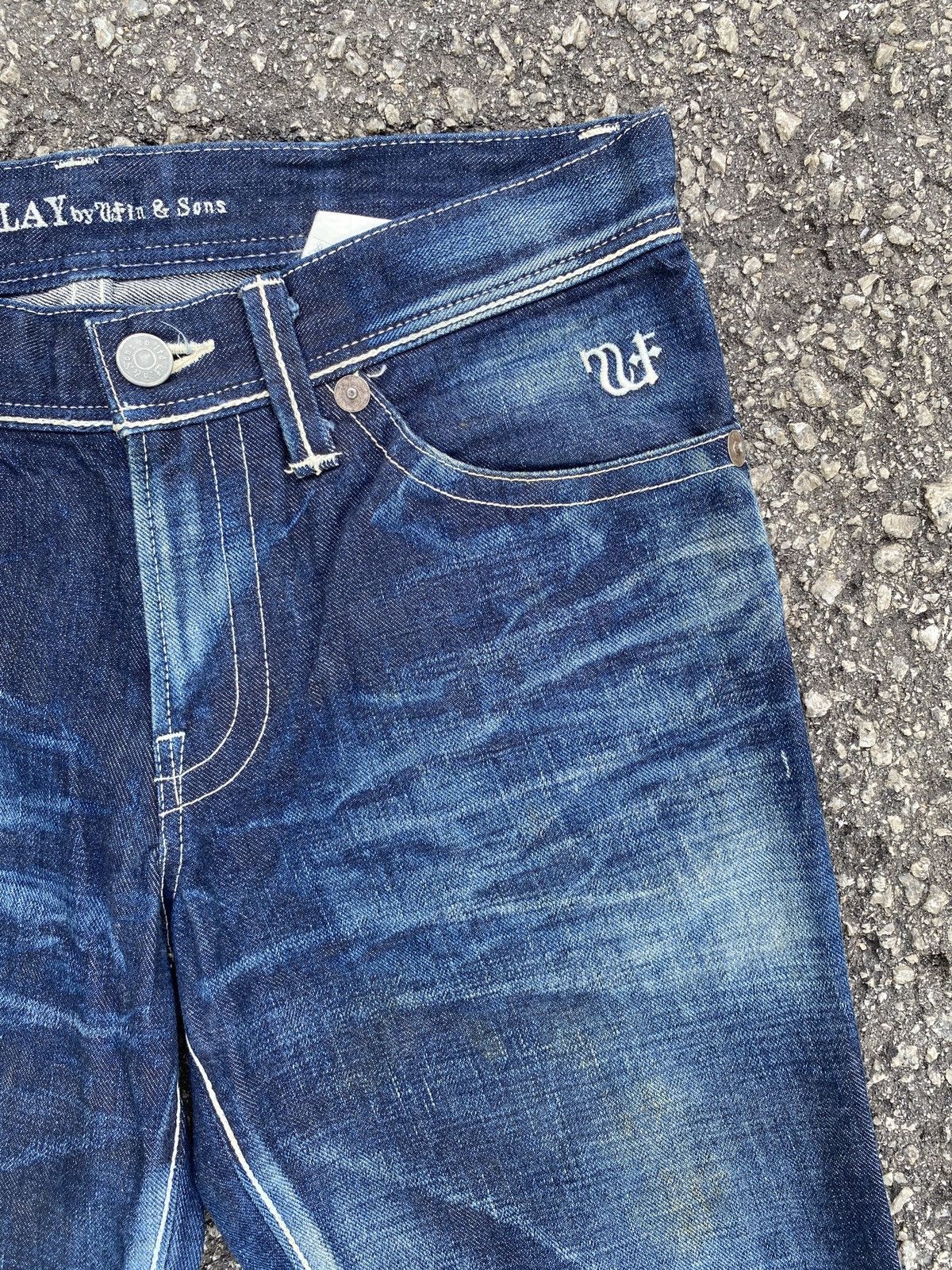 If Six Was Nine × Japanese Brand × Tornado Mart Delay By Ufin & Sons Blue Washed Flare Denim Size US 32 / EU 48 - 9 Thumbnail