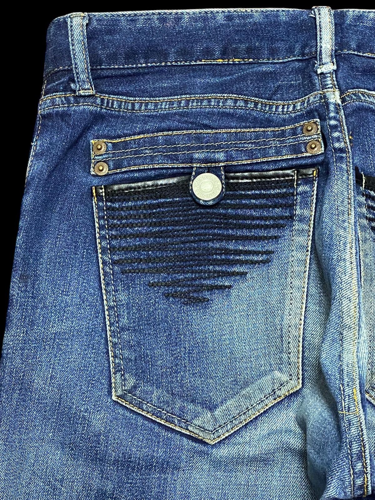 14th Addiction Style Japanese Brand Four Notes Flare Distressed Jeans Size US 31 - 7 Thumbnail