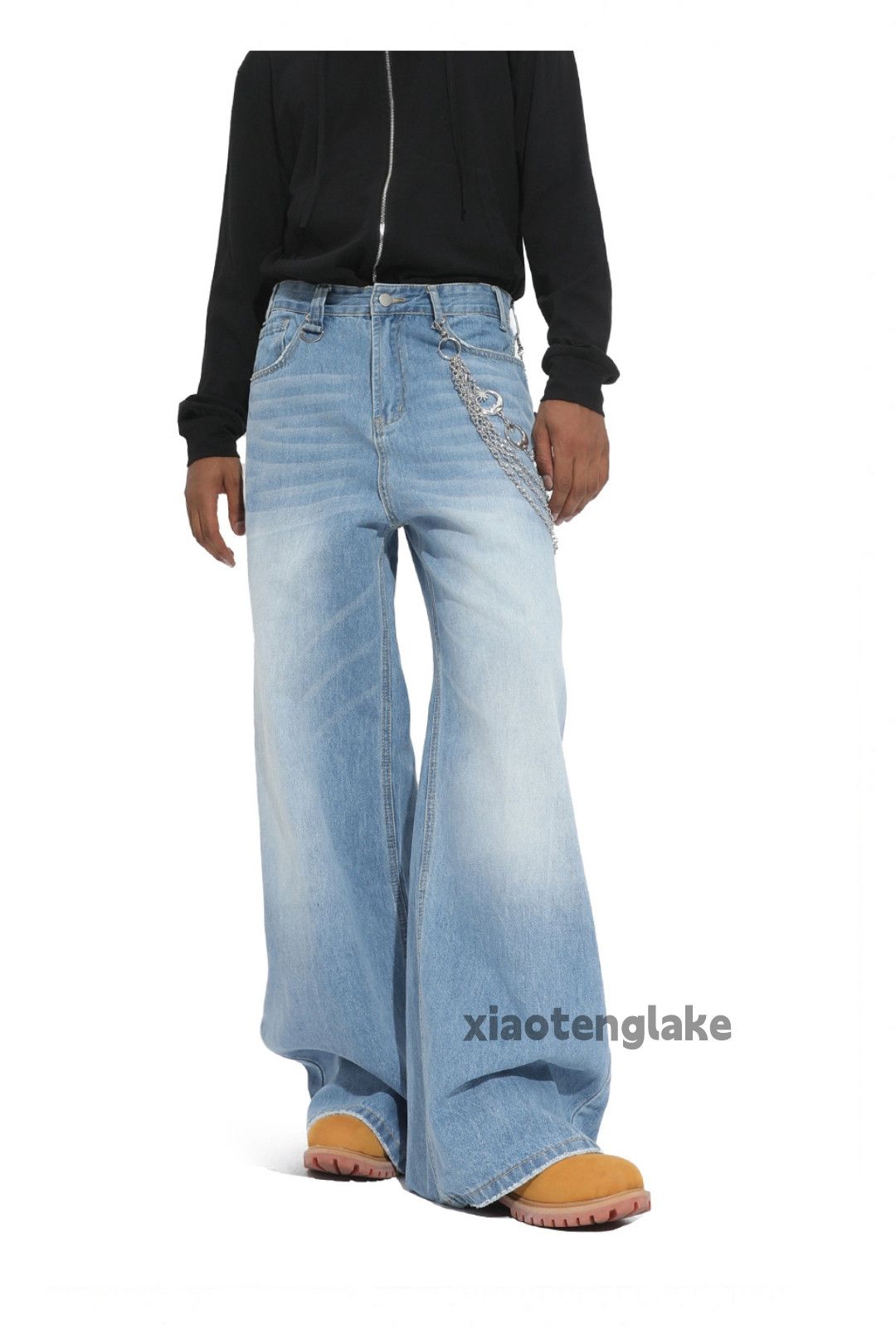 Jean zx vintage washed faded distressed loose baggy jeans Size US 30 / EU 46 - 2 Thumbnail
