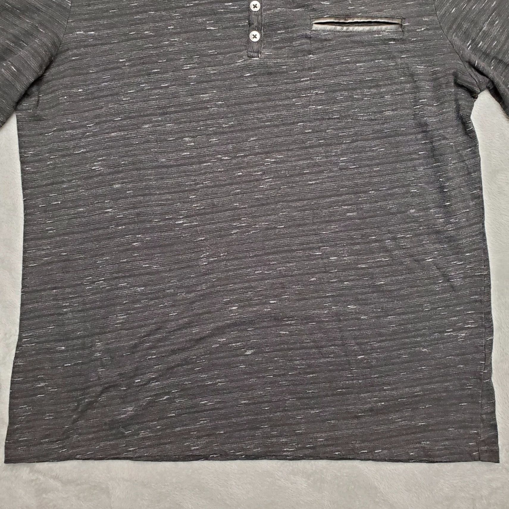 Vintage VINTAGE Henley Shirt Mens XL Black Heather Cotton Blend Button Outdoor Size US XL / EU 56 / 4 - 4 Thumbnail