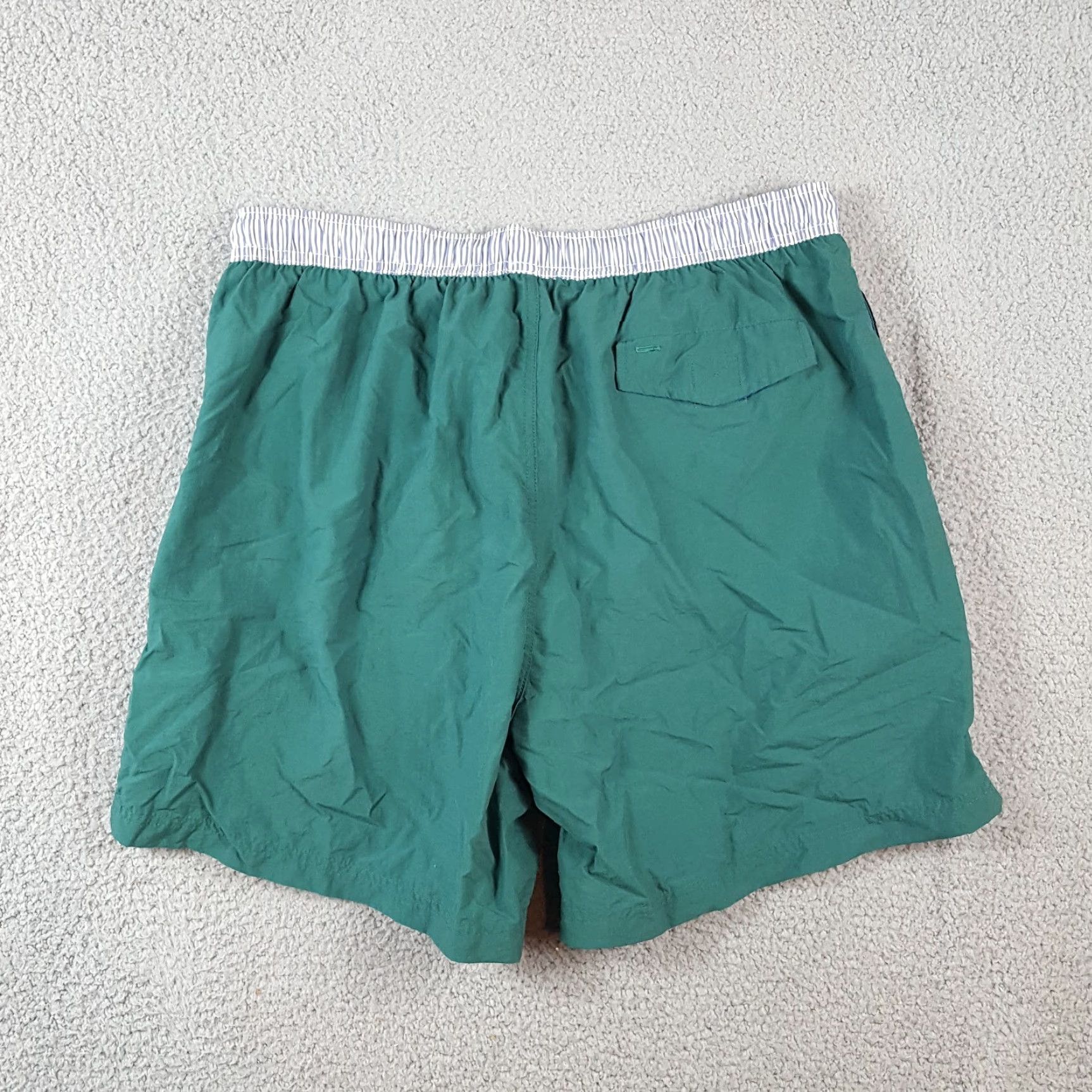 Tommy Hilfiger VINTAGE Tommy Hilfiger Flag Logo Swim Trunks Men's Large Green Retro 90s Y2K Board Shorts Size US 33 - 5 Thumbnail