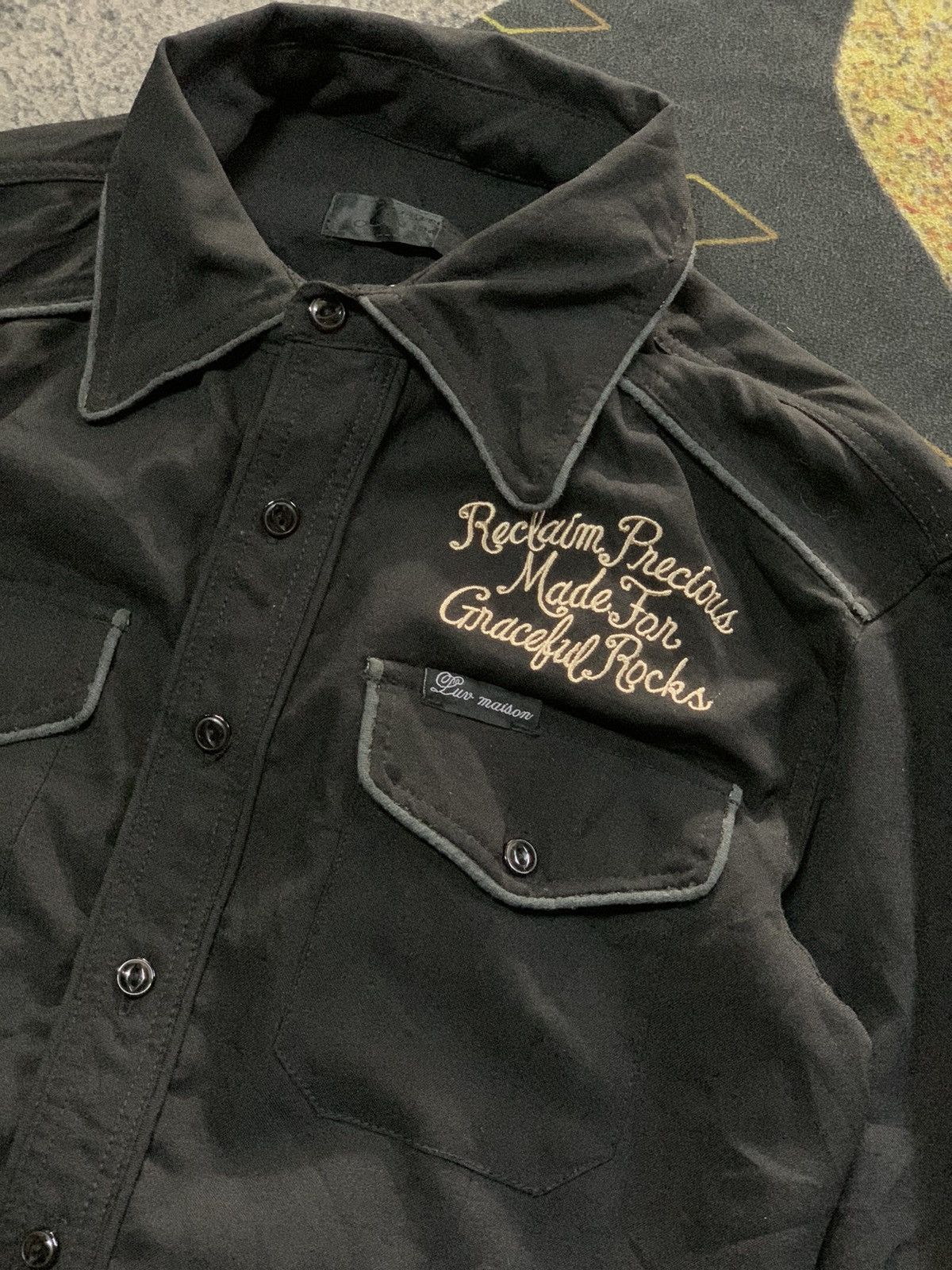 Japanese Brand 💥JackRose LuvMaison Button Up Shirt With Hooded PunkStyle Size US S / EU 44-46 / 1 - 4 Thumbnail