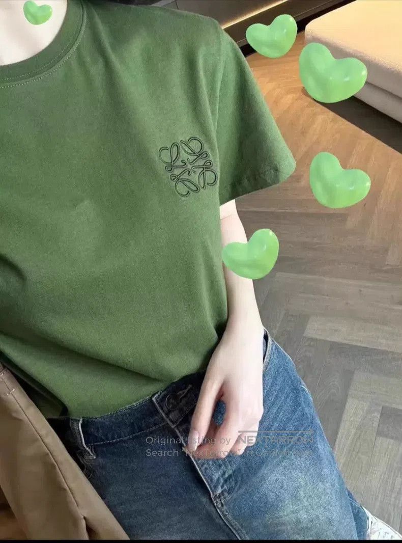 Loewe Loewe Teal Short Sleeve T-shirt with Anagram Embroidered L Size US XL / EU 56 / 4 - 8 Thumbnail