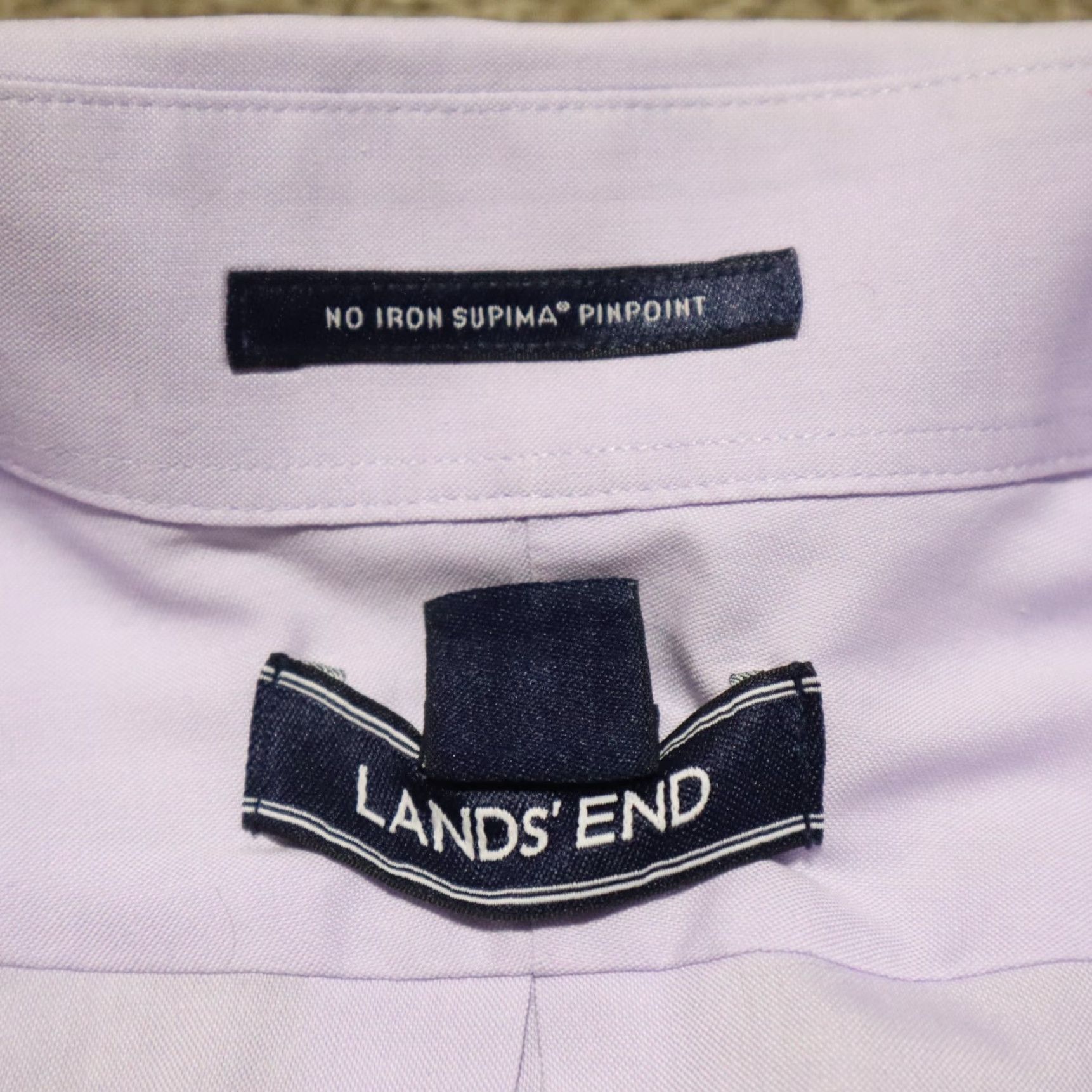 Lands' End Lands' End Shirt Button-Up Long Sleeve Men Purple Plaid 17.5 34 Tailored Fit Cotton Size US XL / EU 56 / 4 - 4 Thumbnail