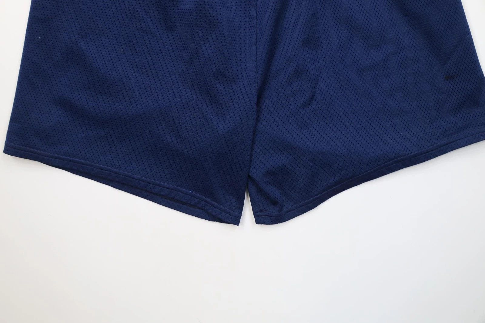 Nike AS IS Vintage 90s Nike Above Knee Mesh Shorts Navy Blue Size US 36 / EU 52 - 14 Thumbnail