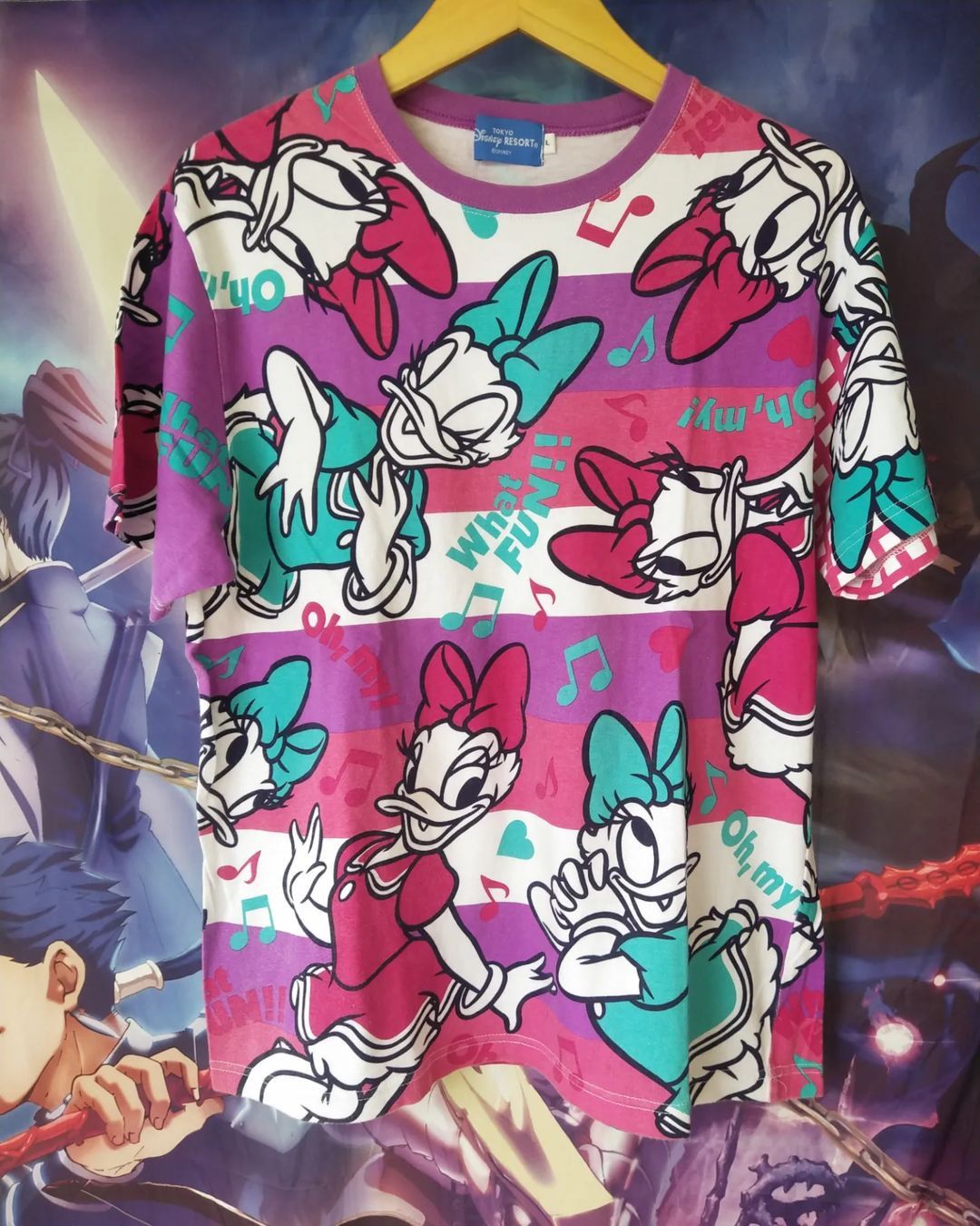 Cartoon Network × Disney Disney's Daisy Duck All Over Print What Fun! Cartoon Tees Size US L / EU 52-54 / 3 - 1 Thumbnail