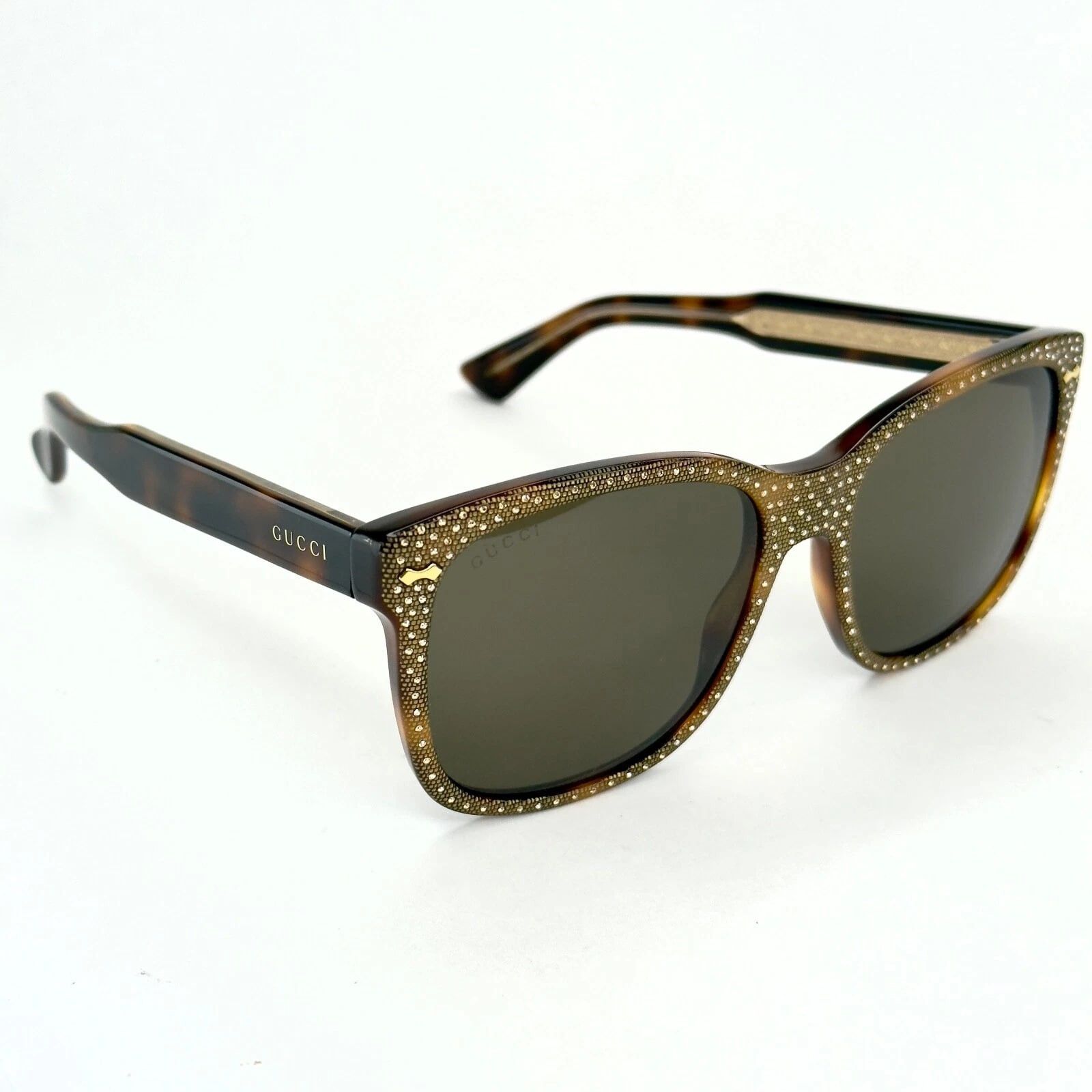 Gucci GUCCI GG0047S RHINESTONE Crystal 0047 003 Classic Sunglasses Size ONE SIZE - 5 Thumbnail