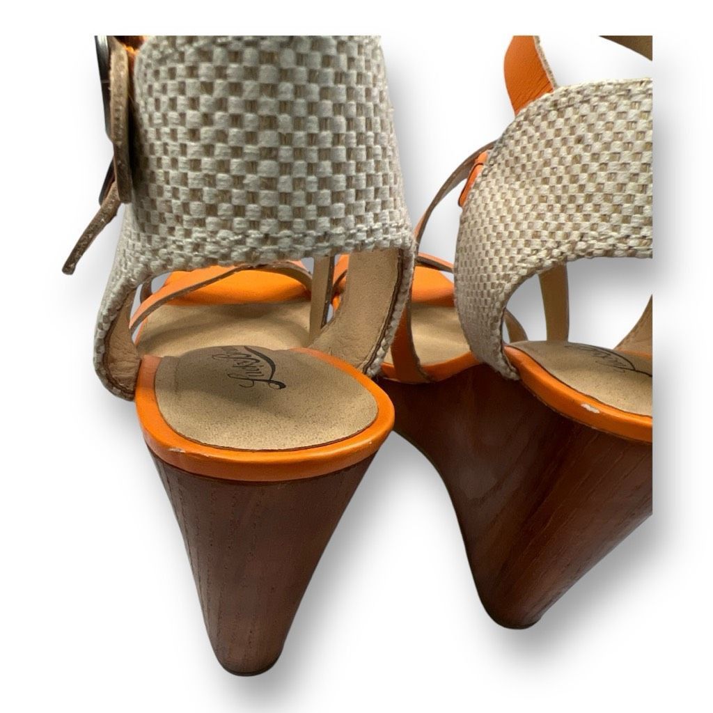 Lucky Brand Lucky Brand Orange Wedge Sandals Size 7.5 Size US 7.5 / IT 37.5 - 3 Thumbnail