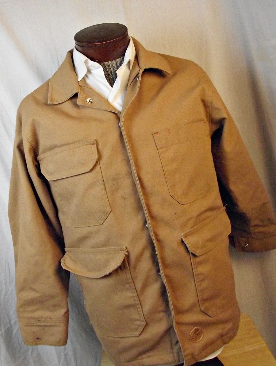 Red Kap WORK JACKET Mens Brown Duck Cloth Lined Grease Stains Barn Size US XS / EU 42 / 0 - 1 Thumbnail
