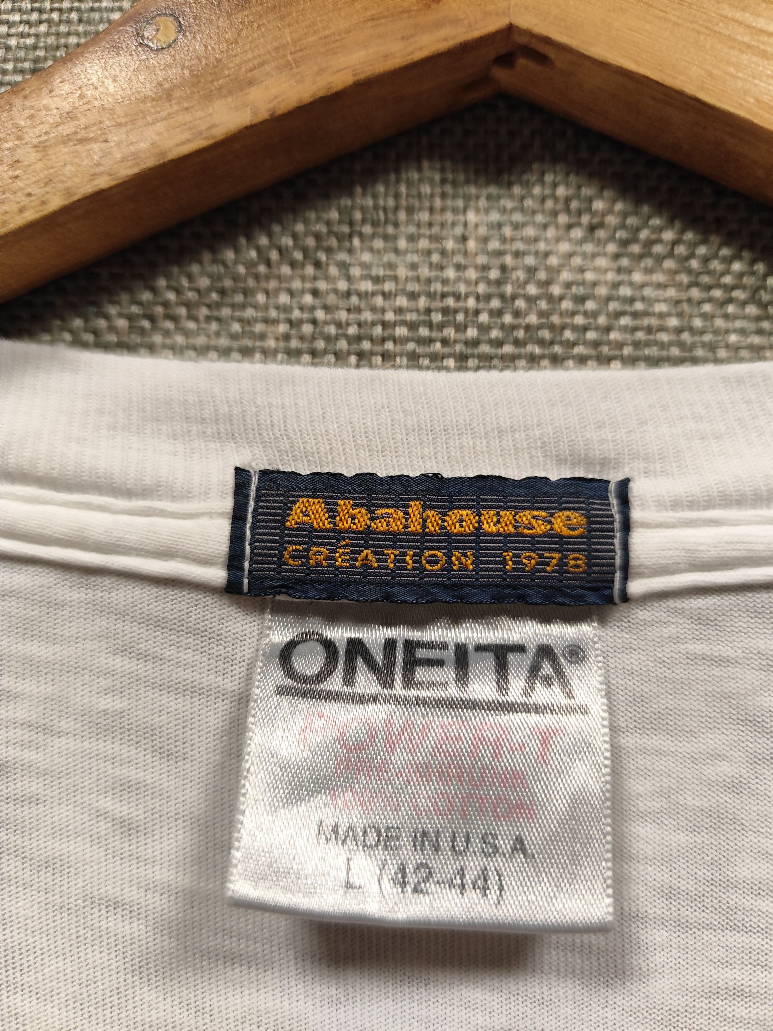 ABAHOUSE × Vintage Vintage 90s t shirt abahouse tag oneita made in usa Size US L / EU 52-54 / 3 - 6 Thumbnail