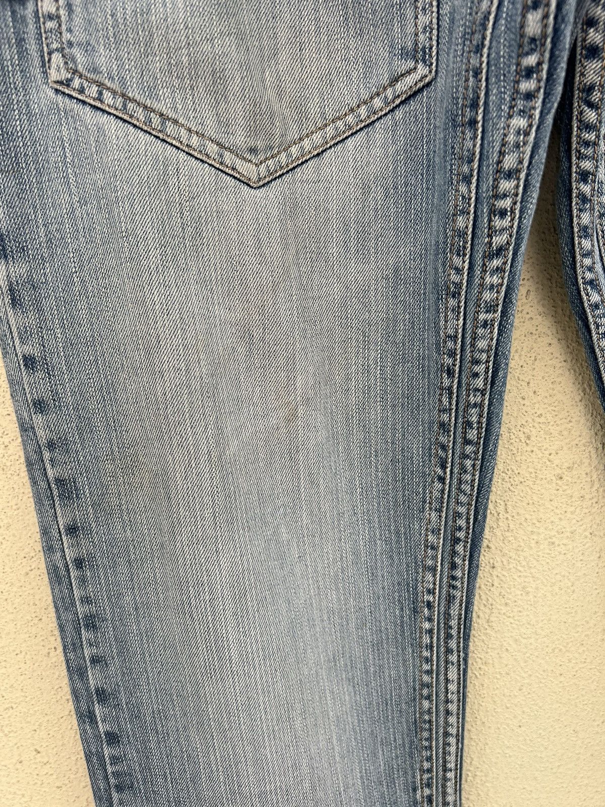 Evisu Vintage Evisu Distressed Fade Denim Double Knee Jeans Size US 31 - 9 Thumbnail