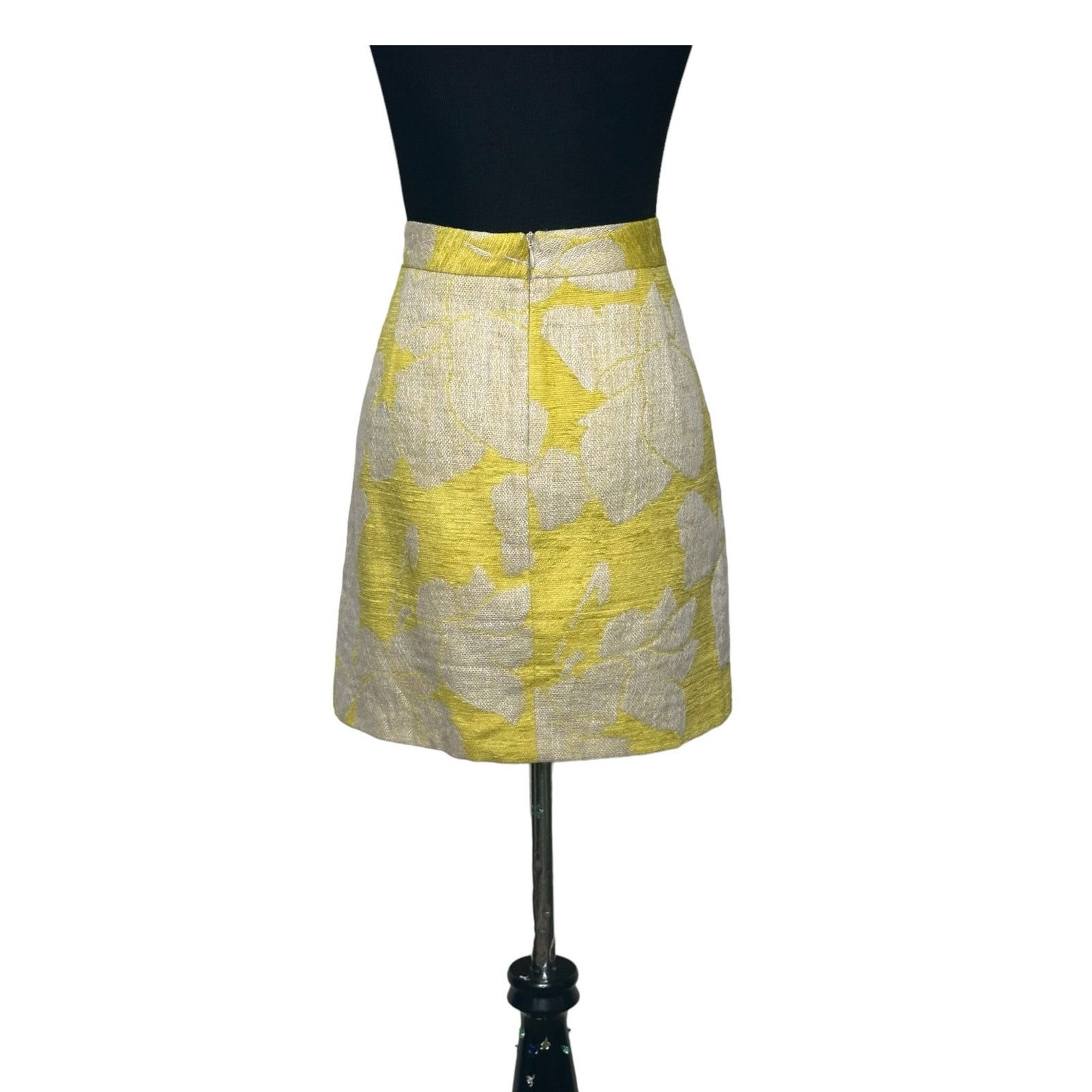 Zara Zara Basic yellow tan burlap lined mini skirt size Large Size 32" / US 10 / IT 46 - 9 Thumbnail