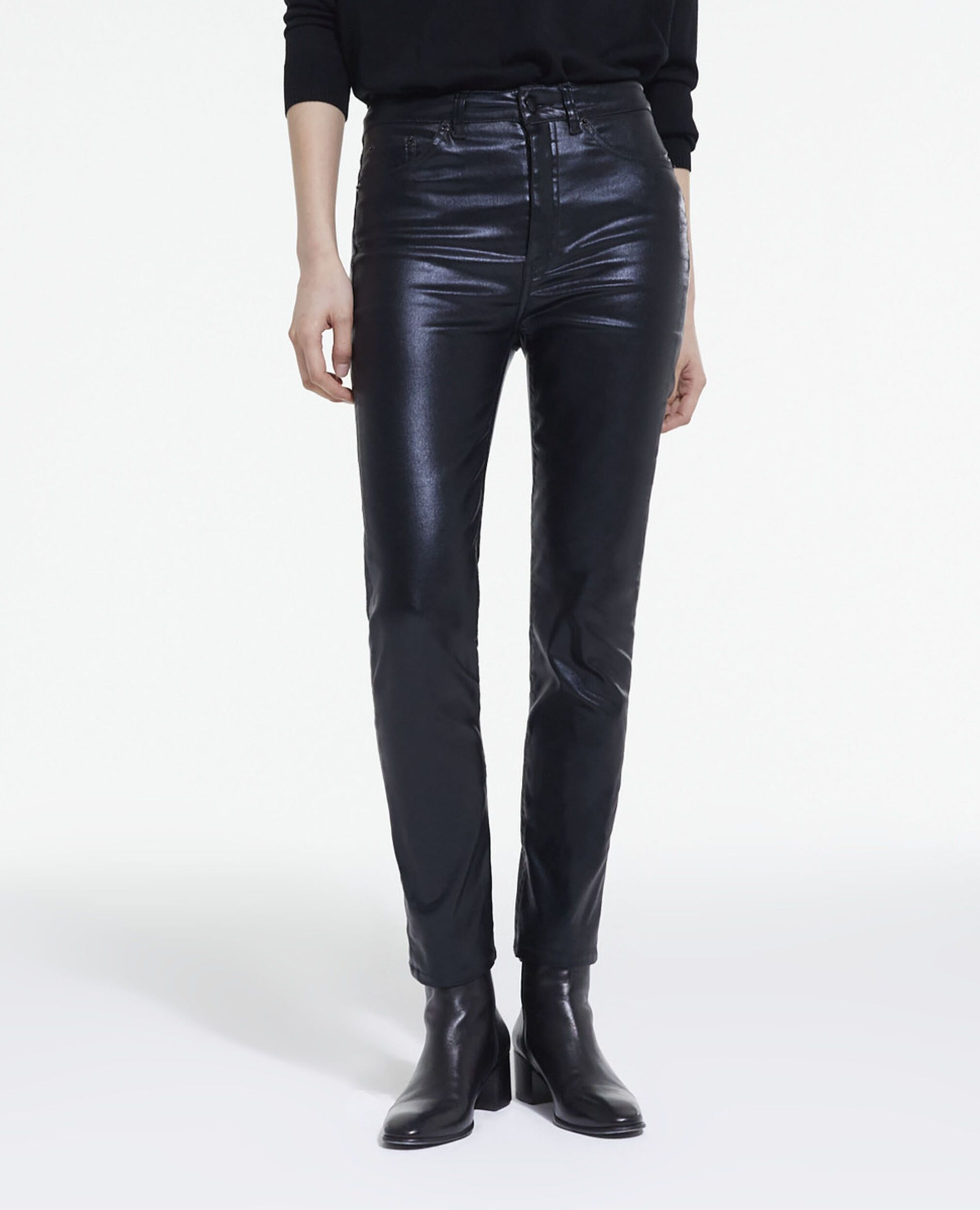 The Kooples The Kooples Navy Blue Coated Slim Fit Women's Jeans Size 30" / US 8 / IT 44 - 1 Thumbnail