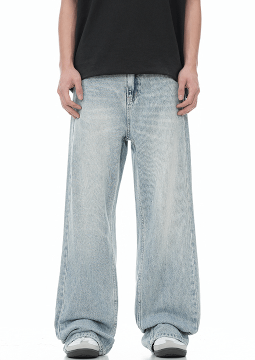 Japanese Brand × Jean American straight cleanfit light blue loose jeans for men Size US 32 / EU 48 - 1 Thumbnail
