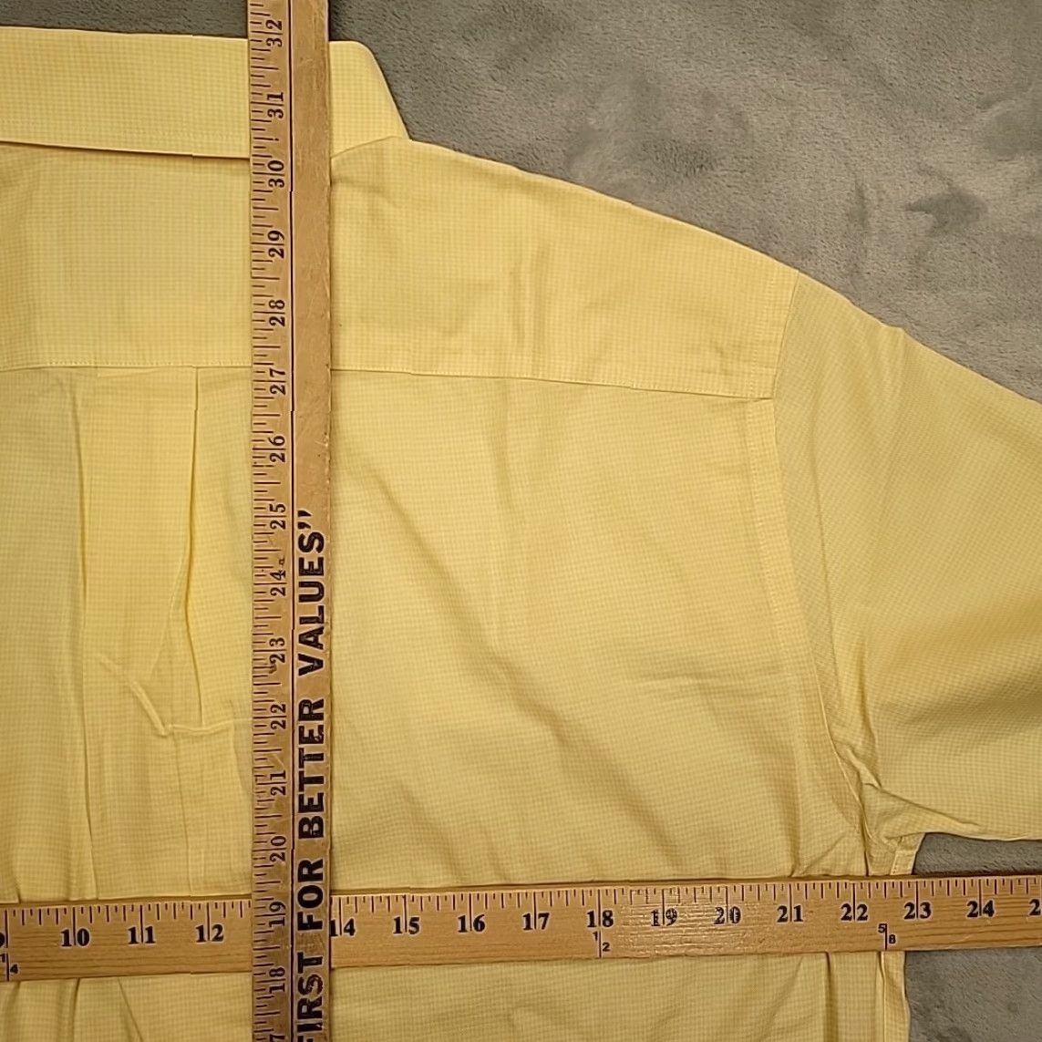 Roundtree & Yorke Gold Label Shirt Mens M Yellow Micro Check Cotton Non-Iron Button-Up Classic Check Shirt Mens M Yellow Non-Iron Cotton Roundtree & Yorke Size US M / EU 48-50 / 2 - 5 Thumbnail