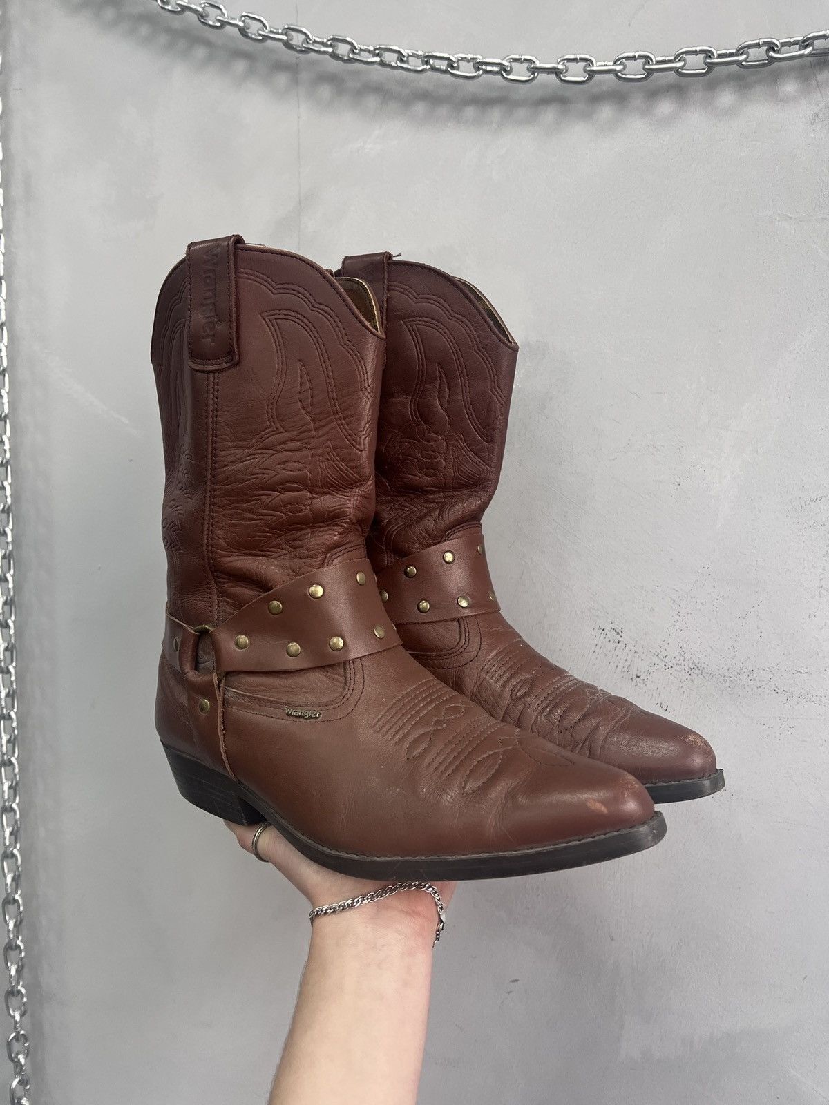 Guidi Cowboy boots brown leather western style Size US 8 / EU 41 - 1 Thumbnail