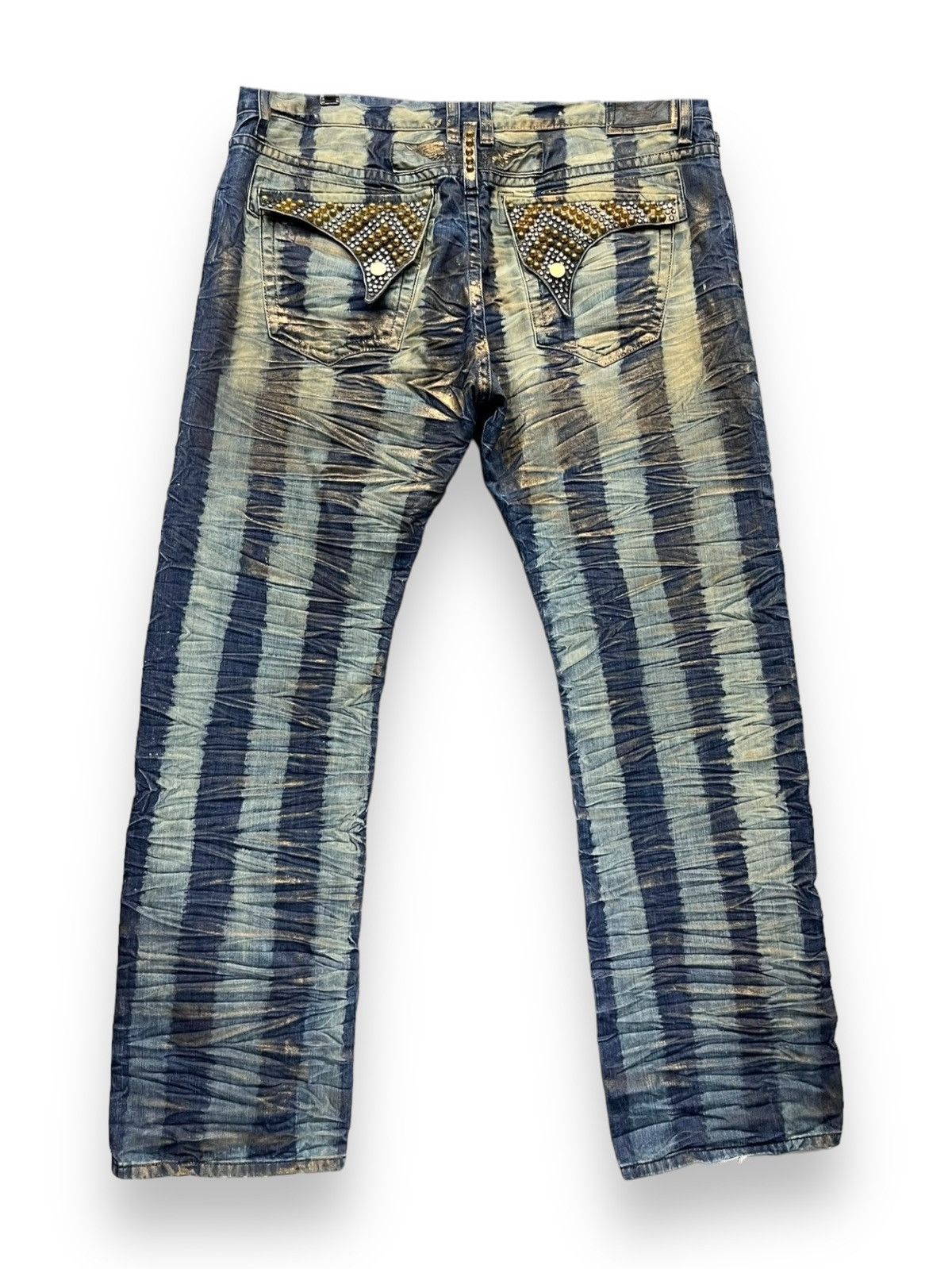Asspizza × Robins Jeans 42”🔥RARE ROBIN’S JEANS FYE DESIGN Long Flap Studded Striped Size US 42 / EU 58 - 2 Thumbnail