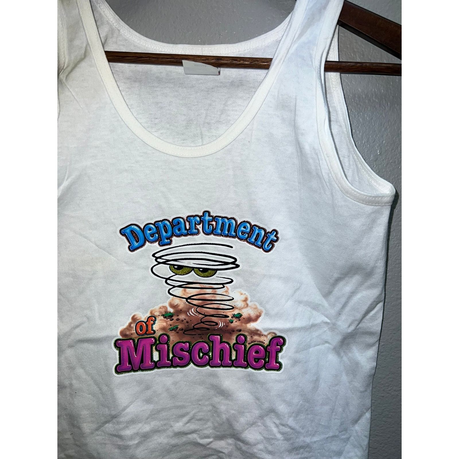 Vintage Womens Vintage Iron On Tank Shirt Roach Mischief 80s Tee S Size S / US 4 / IT 40 - 5 Thumbnail