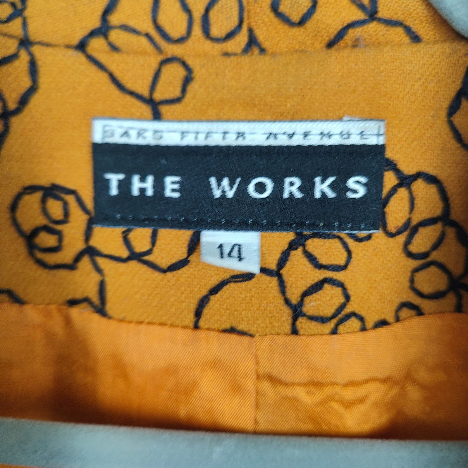 Other Vintage 90s The Works Saks Fifth Avenue Coat Womens 14 Size XL / US 12-14 / IT 48-50 - 8 Thumbnail