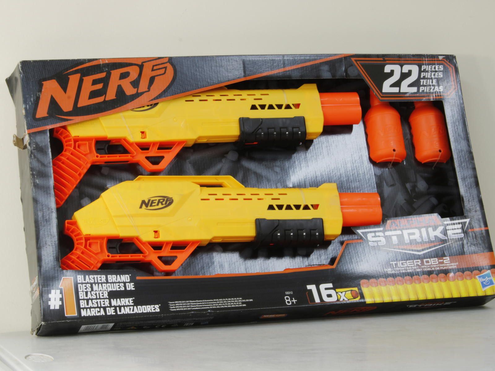NEFF NERF Alpha Strike Tiger DB-2 Blaster Set with 22 Darts Size ONE SIZE - 2 Thumbnail