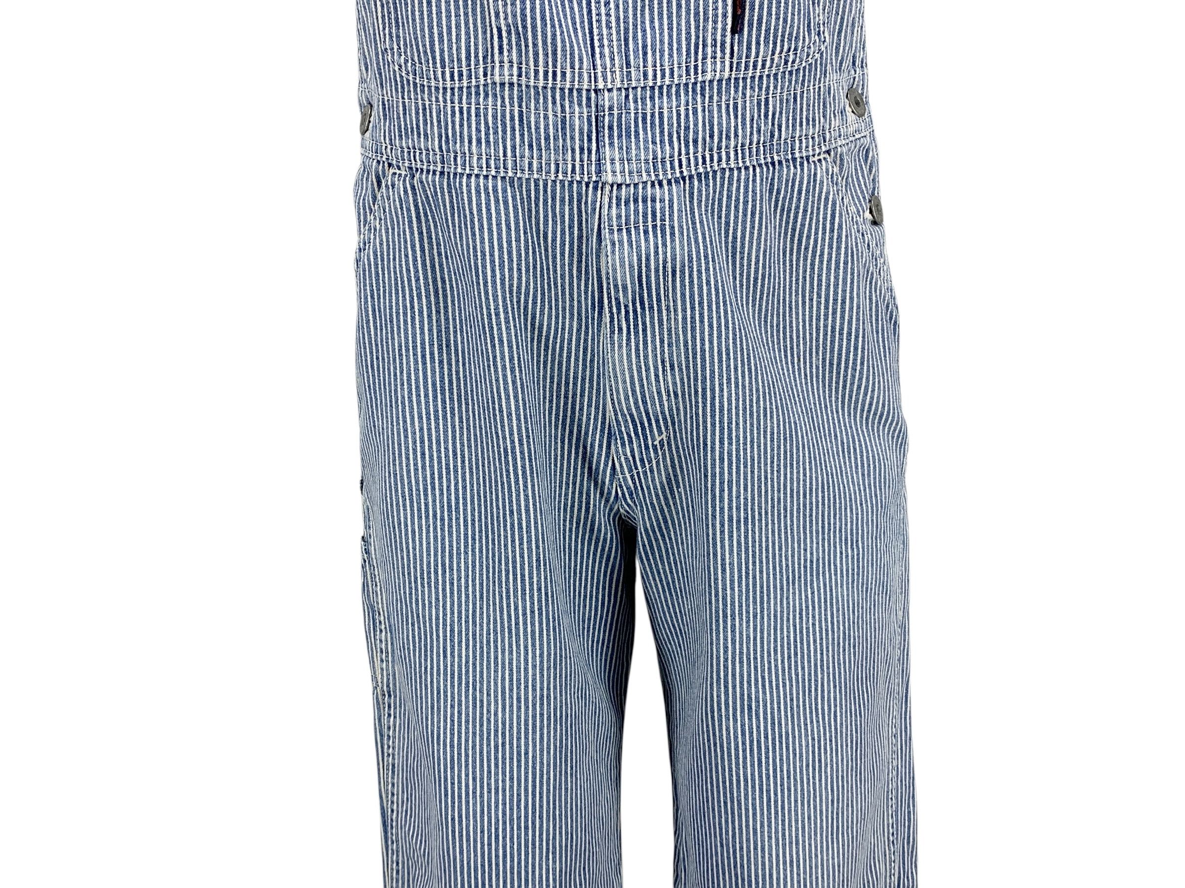 Vintage Bobson Carpenter Bib Overalls Hickory Stripes Size US 27 - 4 Thumbnail