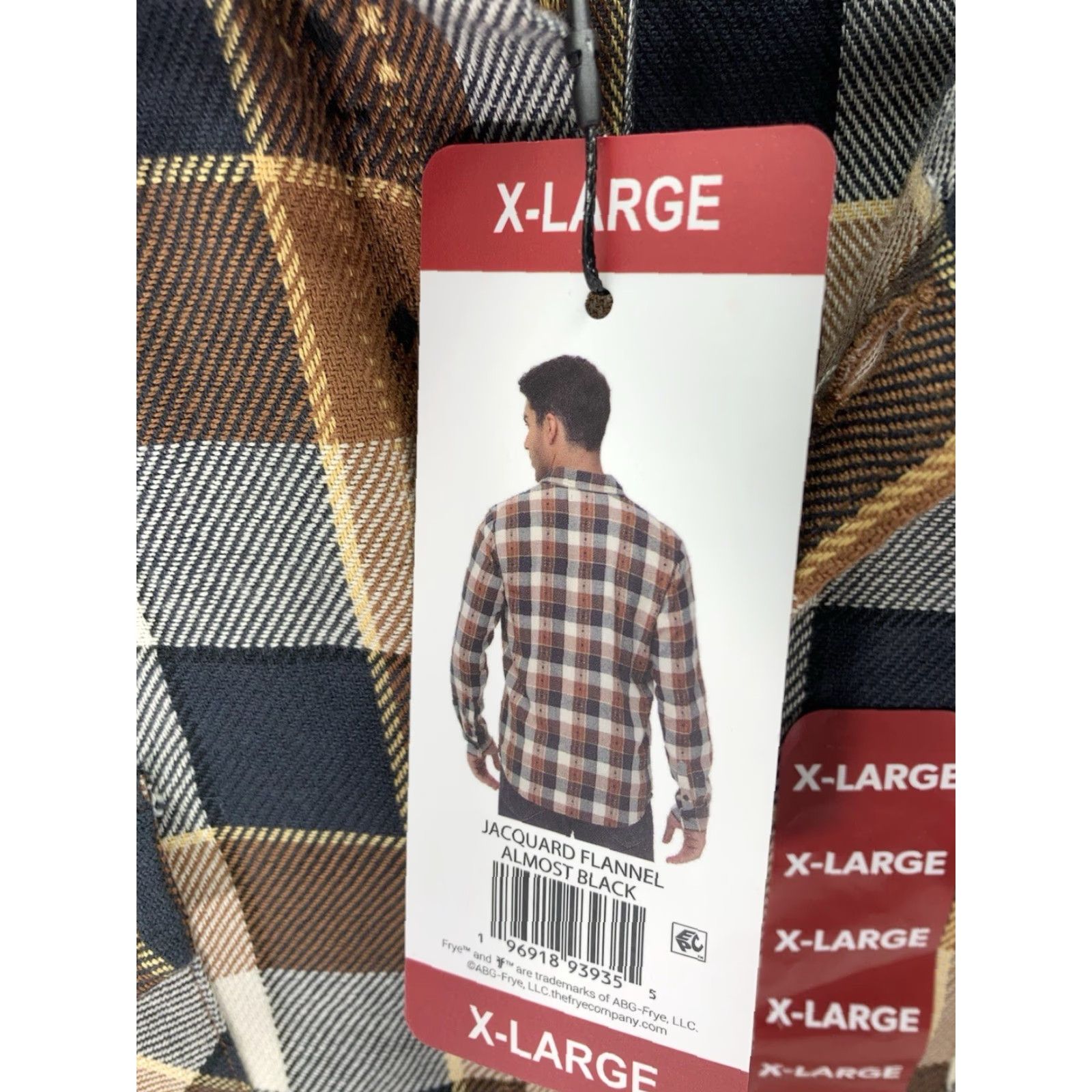 Frye Frye Jacquard Flannel Shirt Men XL Brown Plaid Long Sleeve Button NWT Shirt Size US XL / EU 56 / 4 - 5 Thumbnail