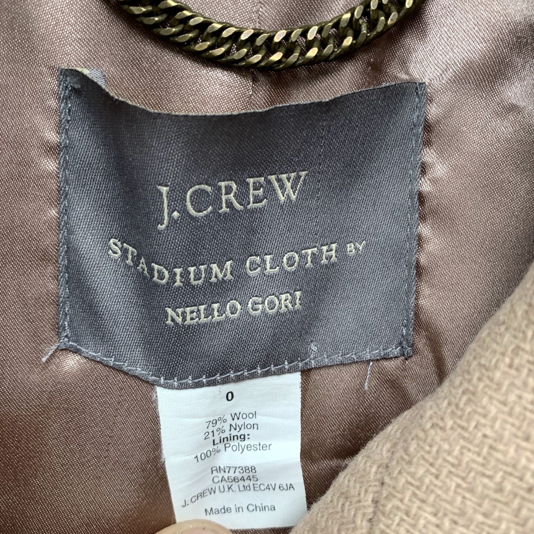 J.Crew J.CREW Nello Gori Coat Womens Size 0 Beige Wool Double Breasted Pea Coat Winter Casual Size XS / US 0-2 / IT 36-38 - 5 Thumbnail