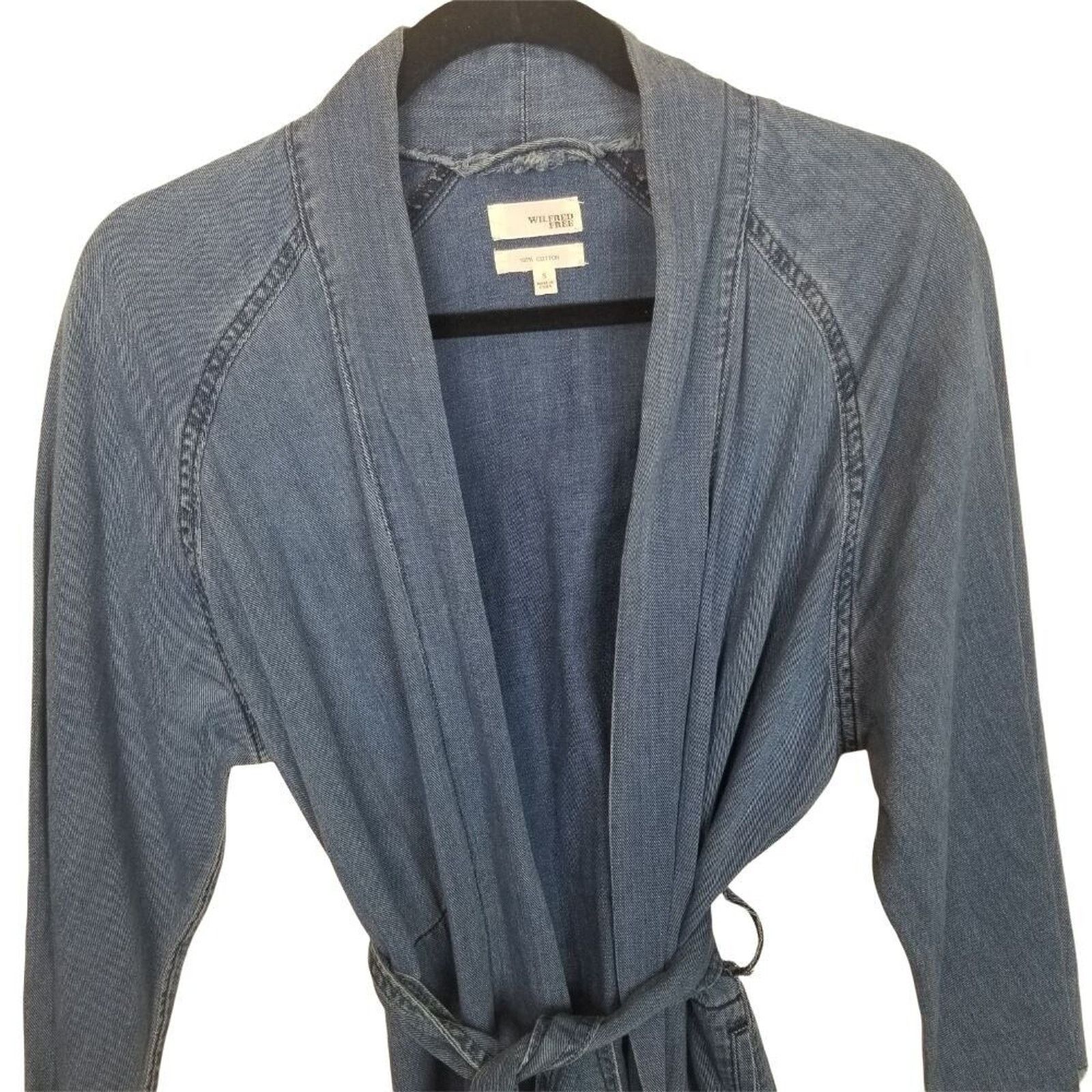 Aritzia Aritzia Wilfred Free Womens Denim Jacket Cardigan Size S Size S / US 4 / IT 40 - 3 Thumbnail